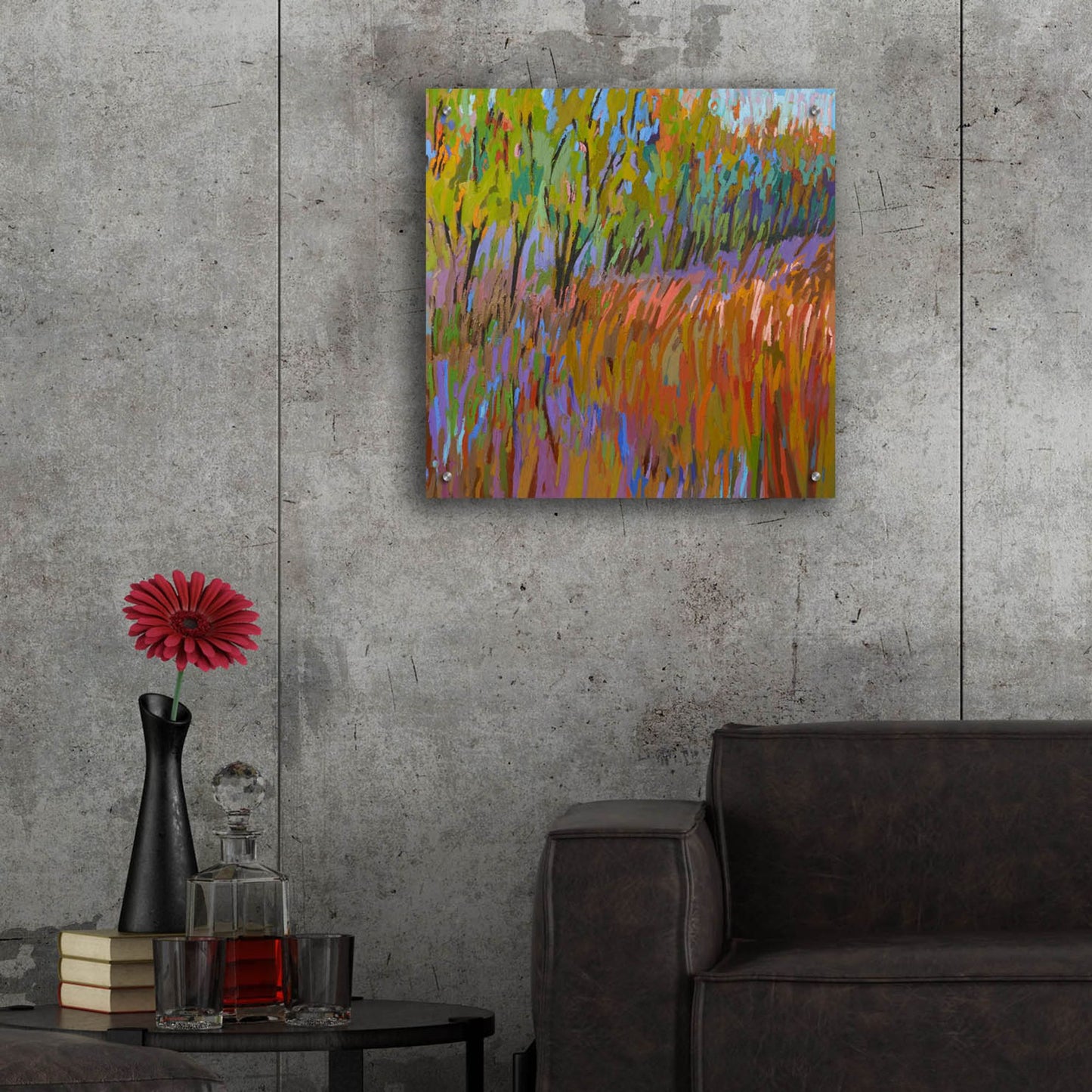 Epic Art ' Pastoral XVII' by Jane Schmidt, Acrylic Glass Wall Art,24x24