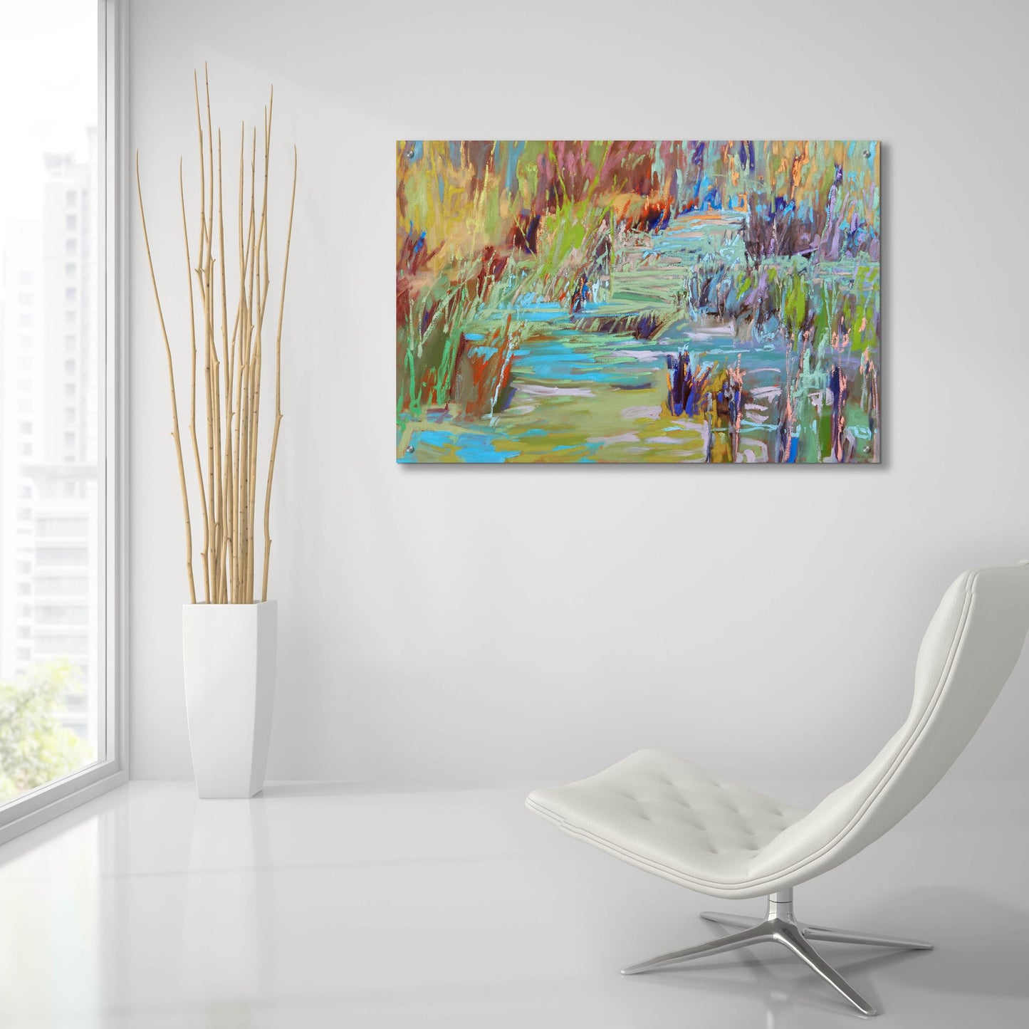 Epic Art ' Winding Through' by Jane Schmidt, Acrylic Glass Wall Art,36x24