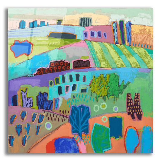 Epic Art ' If Happy Was a Landscape' by Jane Schmidt, Acrylic Glass Wall Art