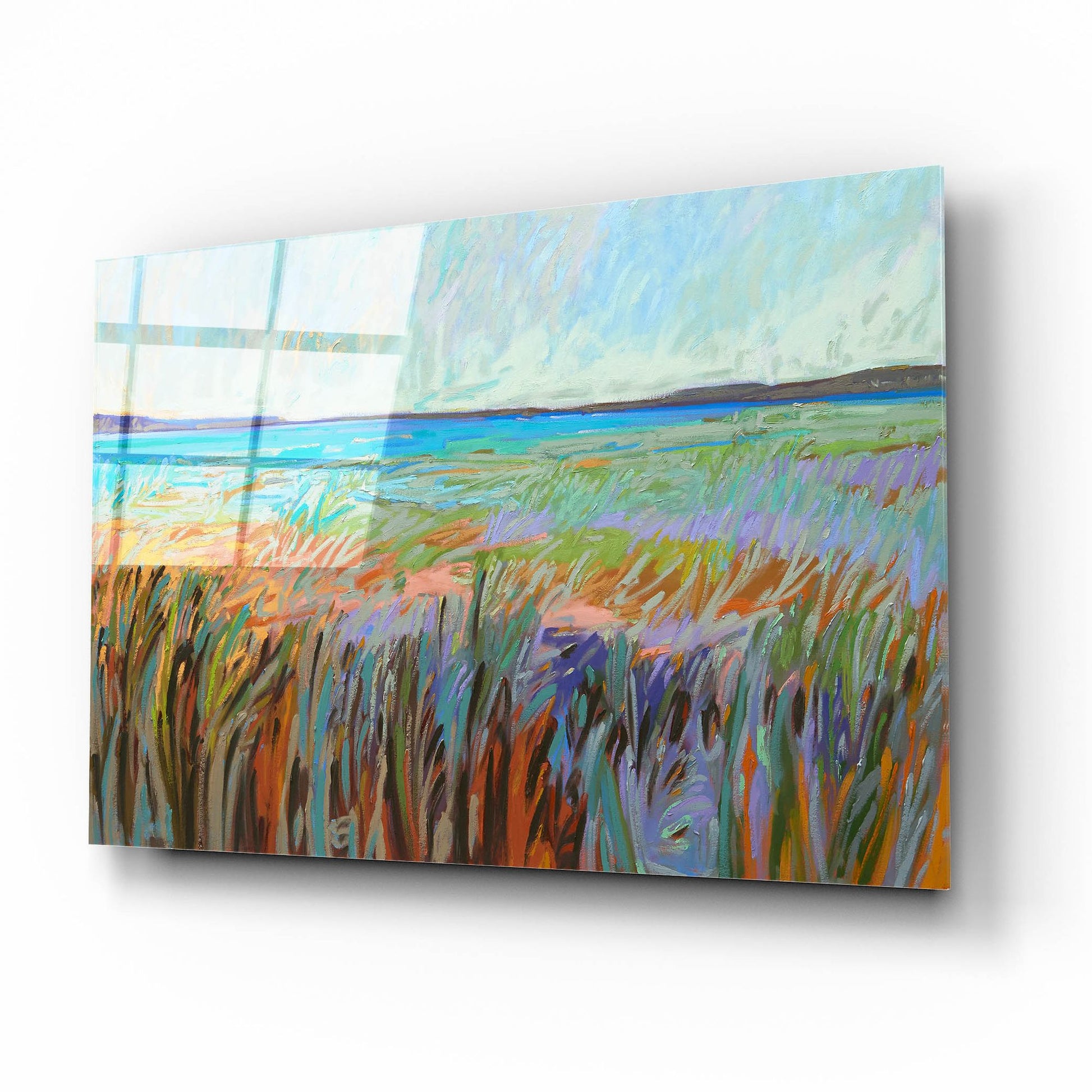 Epic Art ' Summer's Coast' by Jane Schmidt, Acrylic Glass Wall Art,16x12