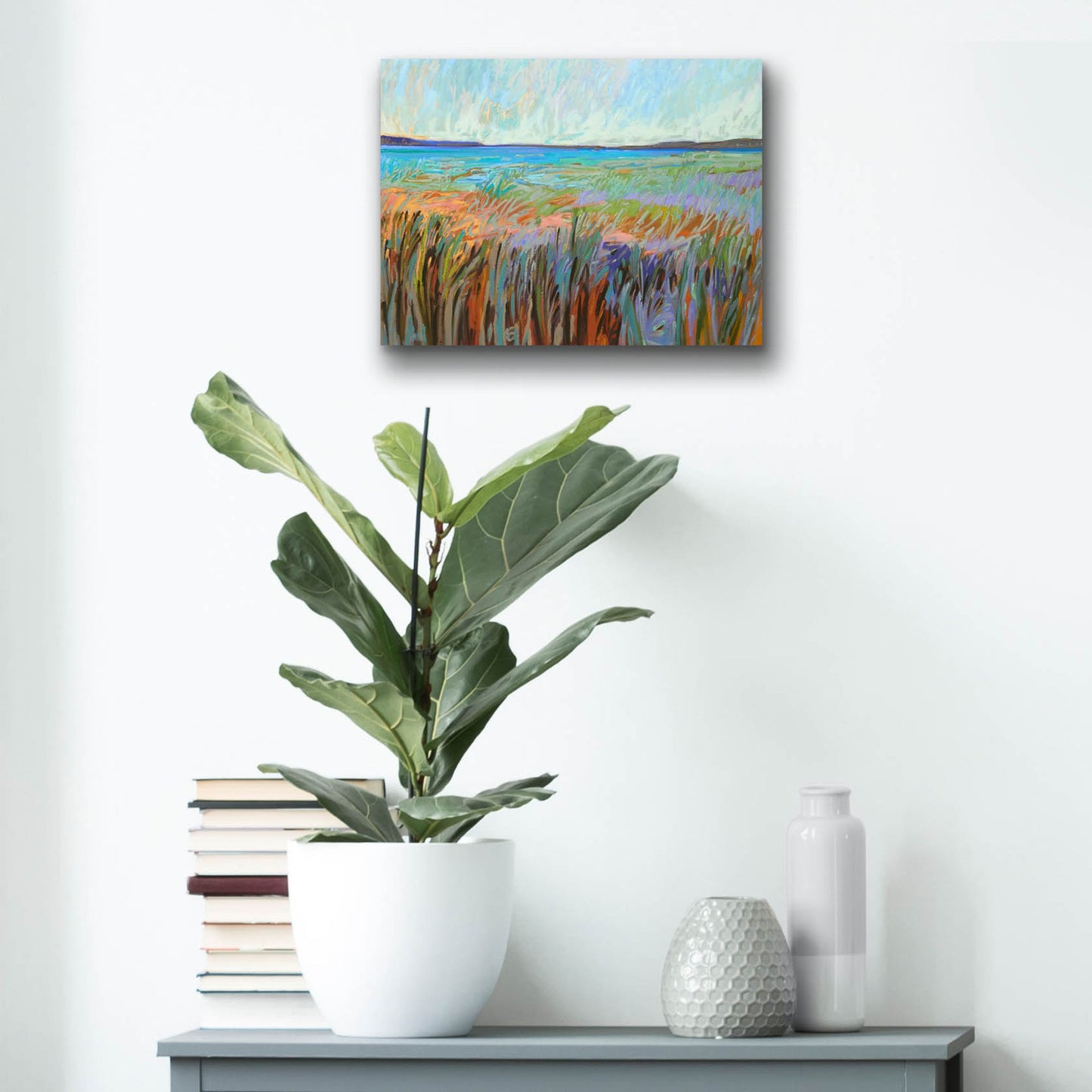 Epic Art ' Summer's Coast' by Jane Schmidt, Acrylic Glass Wall Art,16x12