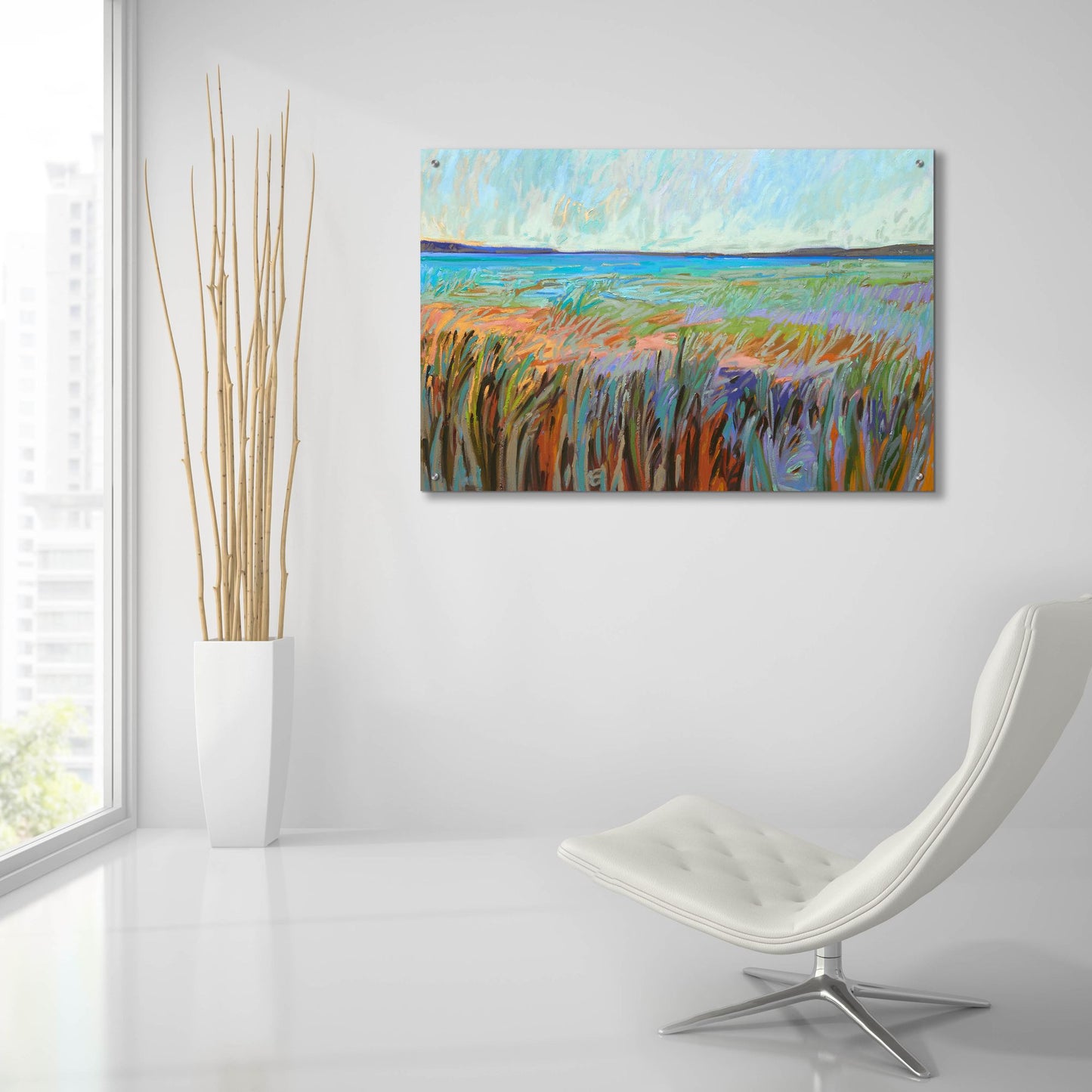 Epic Art ' Summer's Coast' by Jane Schmidt, Acrylic Glass Wall Art,36x24