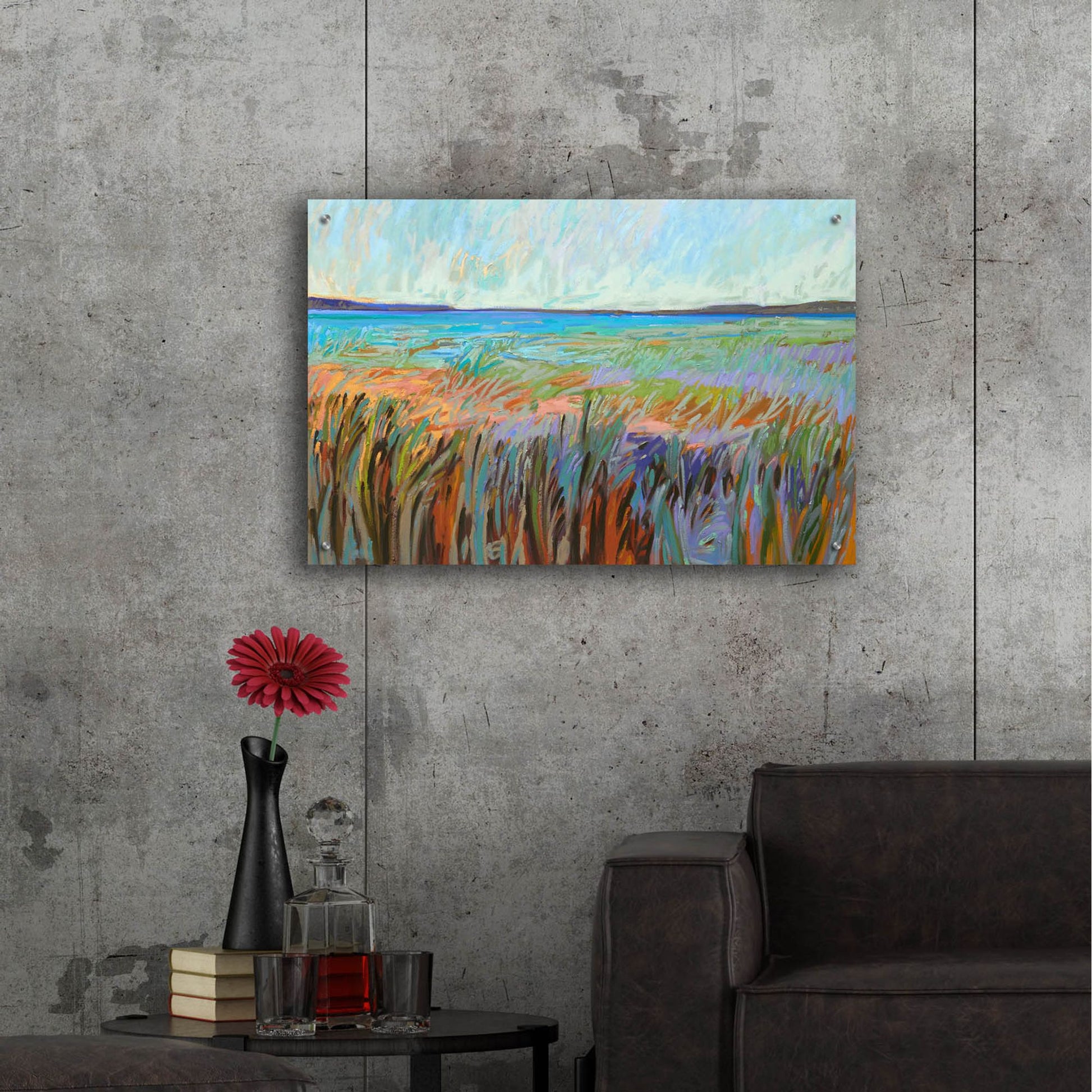 Epic Art ' Summer's Coast' by Jane Schmidt, Acrylic Glass Wall Art,36x24