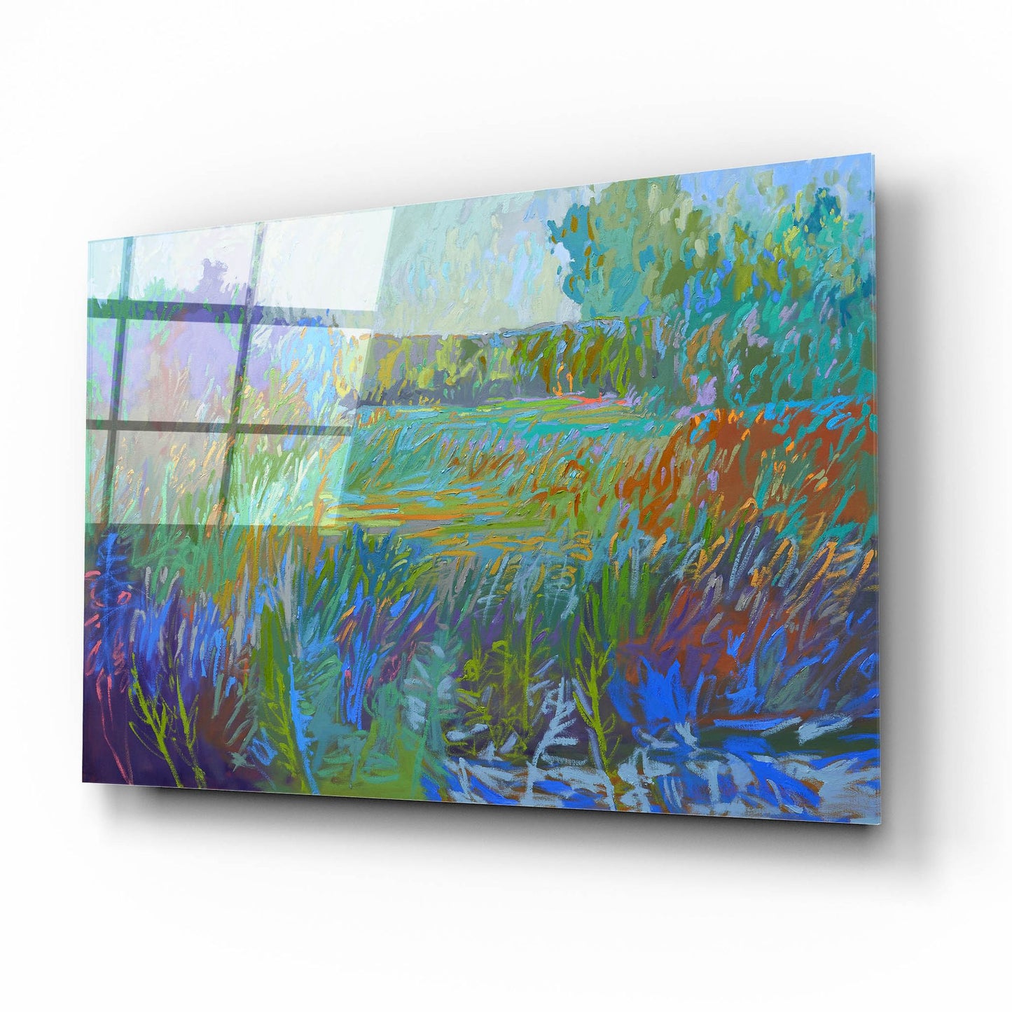 Epic Art ' Color Field 67' by Jane Schmidt, Acrylic Glass Wall Art,16x12