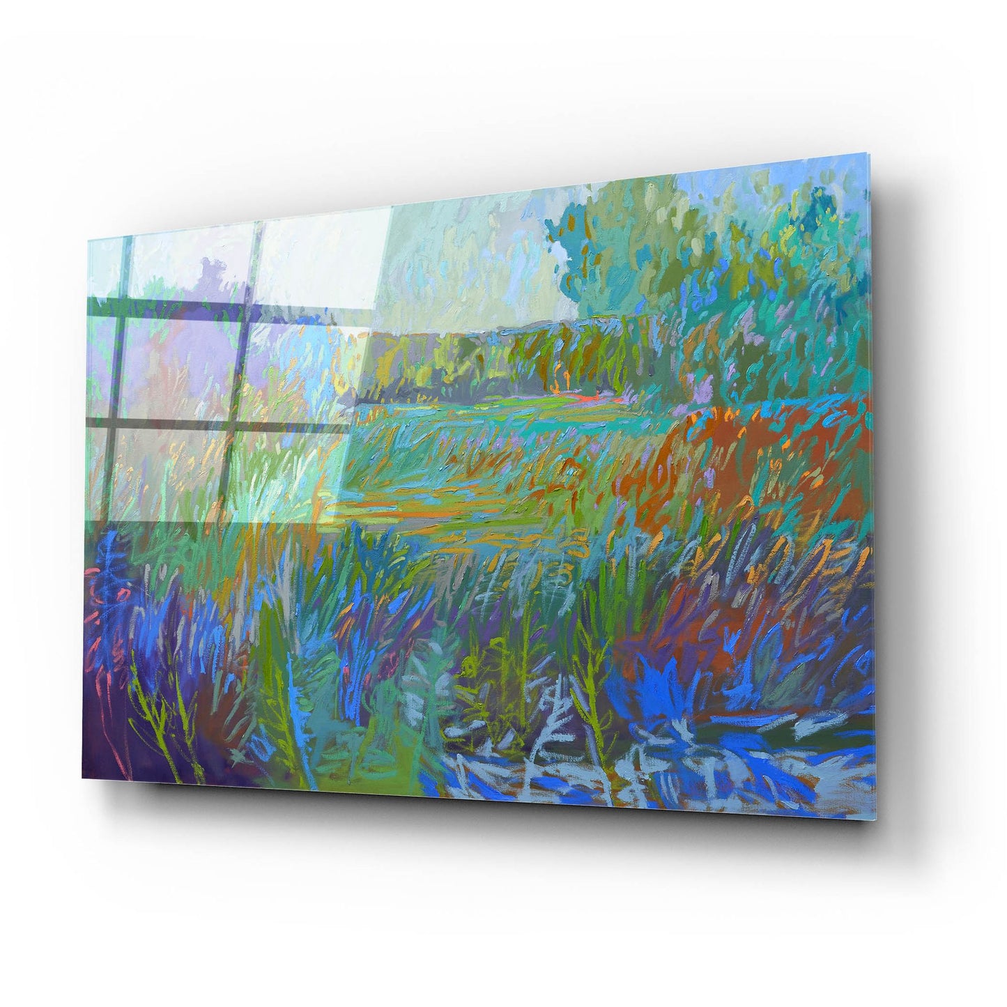 Epic Art ' Color Field 67' by Jane Schmidt, Acrylic Glass Wall Art,24x16