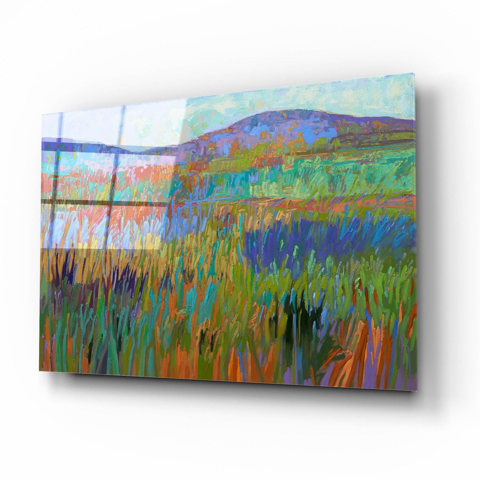 Epic Art ' Color Field 68' by Jane Schmidt, Acrylic Glass Wall Art,16x12