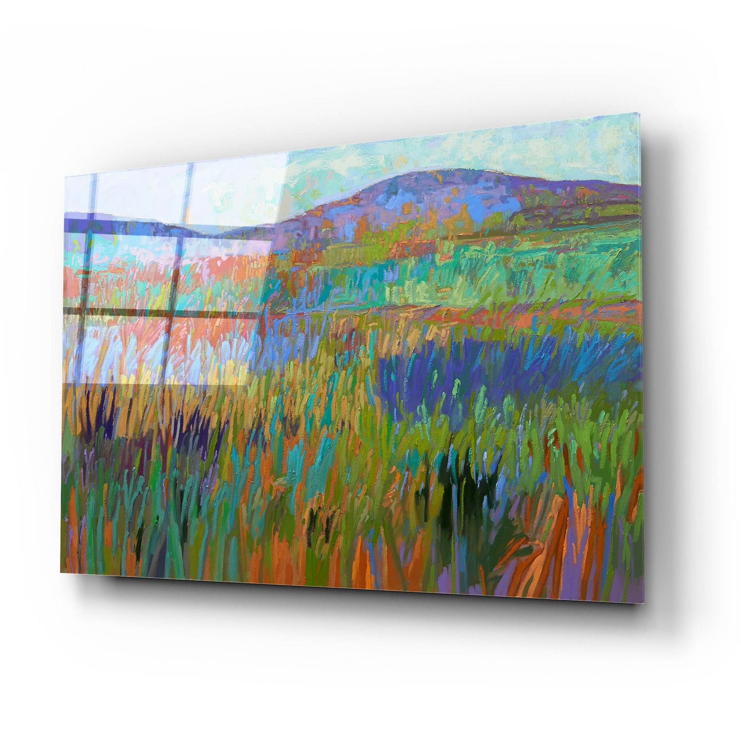 Epic Art ' Color Field 68' by Jane Schmidt, Acrylic Glass Wall Art,24x16