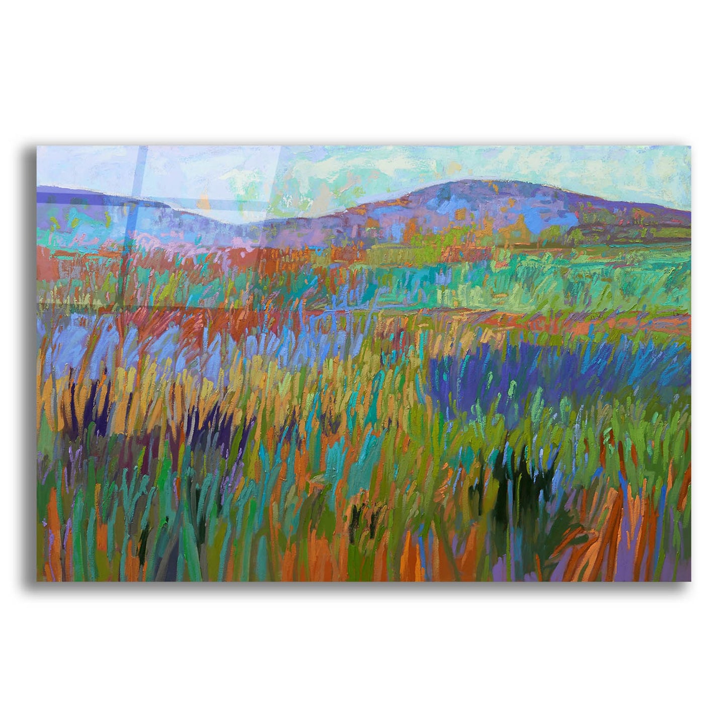 Epic Art ' Color Field 68' by Jane Schmidt, Acrylic Glass Wall Art,24x16