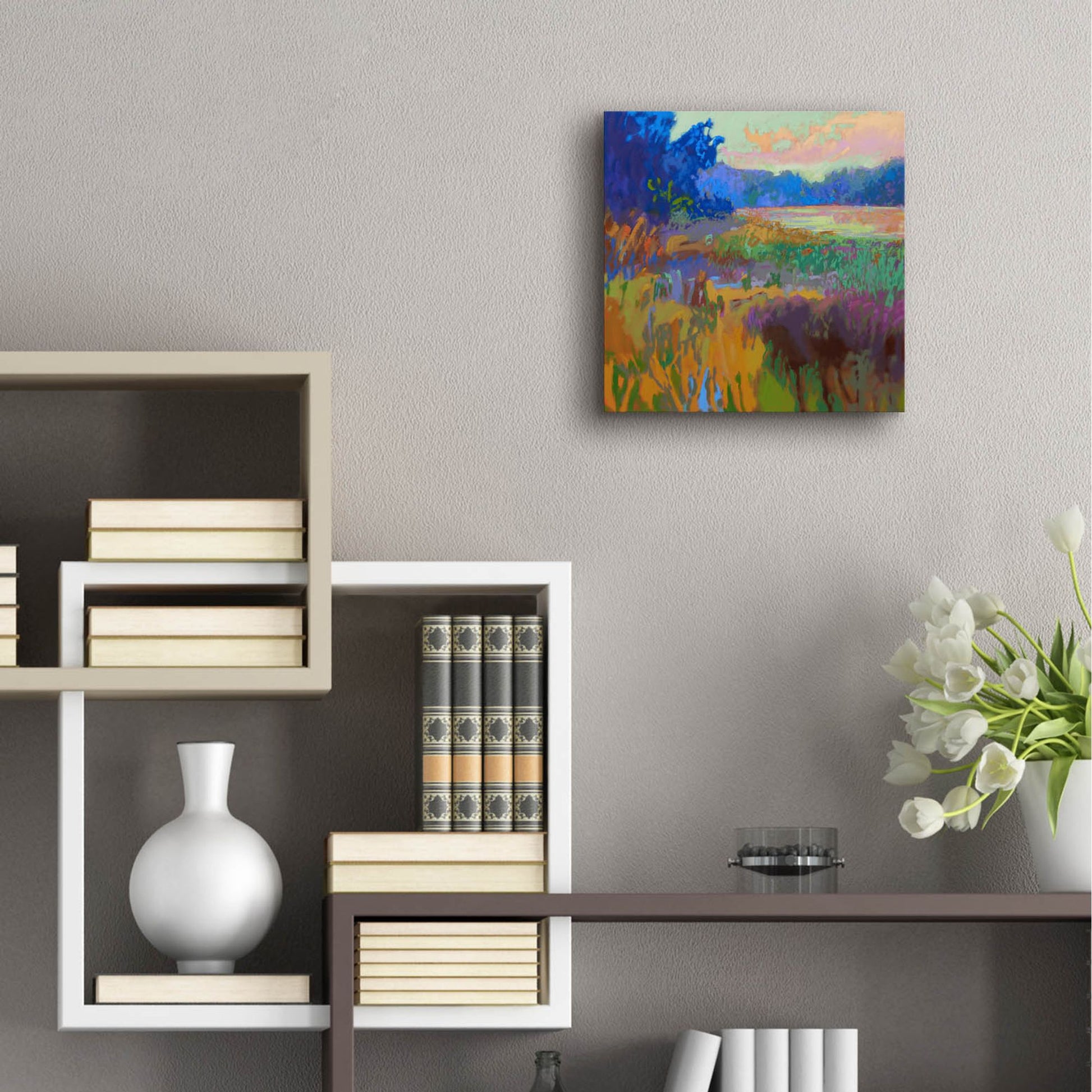 Epic Art ' Pastoral XV' by Jane Schmidt, Acrylic Glass Wall Art,12x12