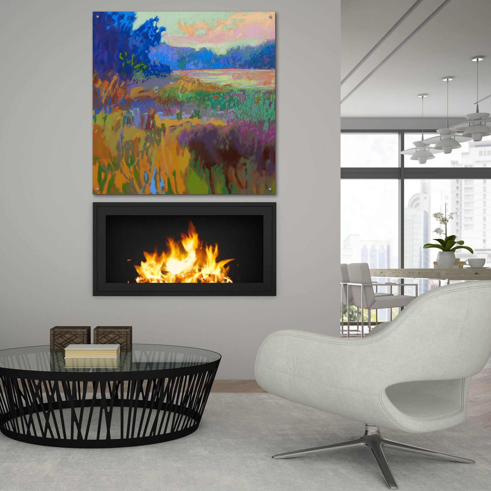 Epic Art ' Pastoral XV' by Jane Schmidt, Acrylic Glass Wall Art,36x36