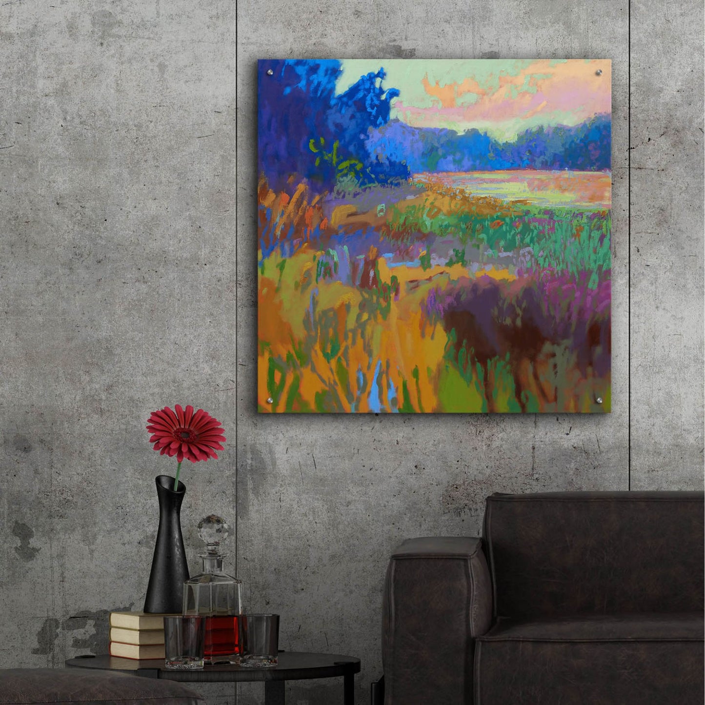 Epic Art ' Pastoral XV' by Jane Schmidt, Acrylic Glass Wall Art,36x36