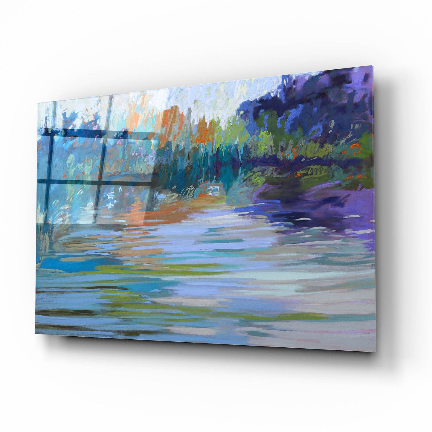 Epic Art ' Waterways VI' by Jane Schmidt, Acrylic Glass Wall Art,16x12