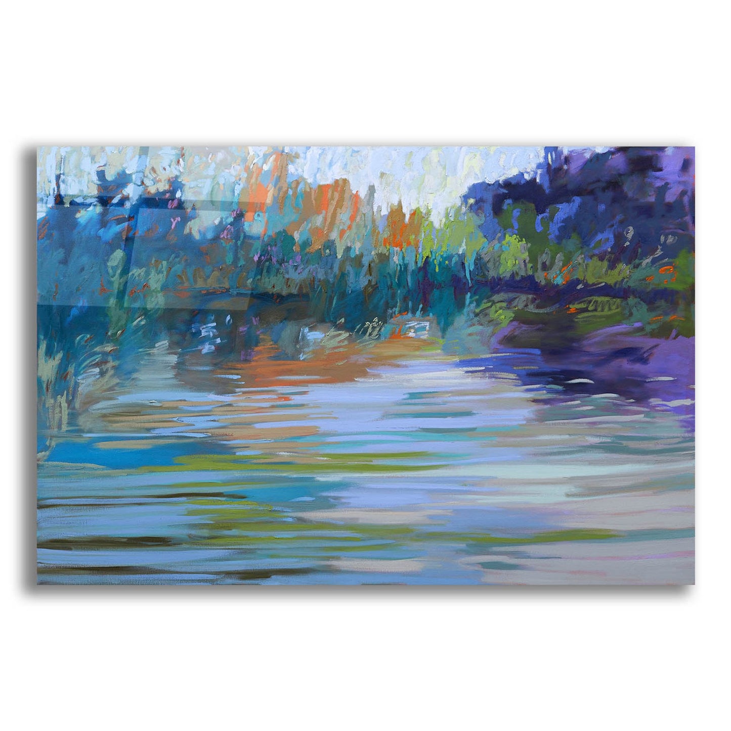 Epic Art ' Waterways VI' by Jane Schmidt, Acrylic Glass Wall Art,24x16