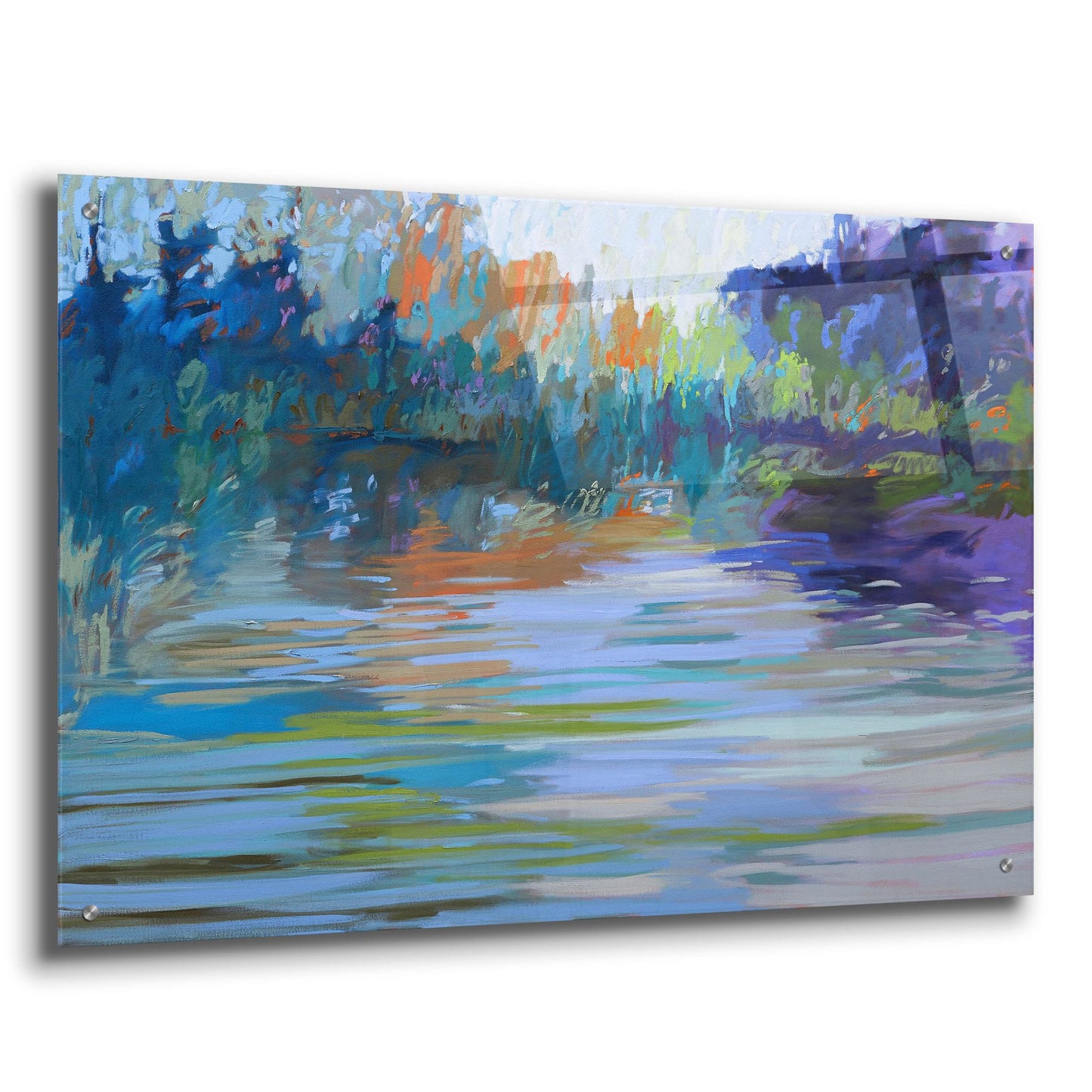 Epic Art ' Waterways VI' by Jane Schmidt, Acrylic Glass Wall Art,36x24