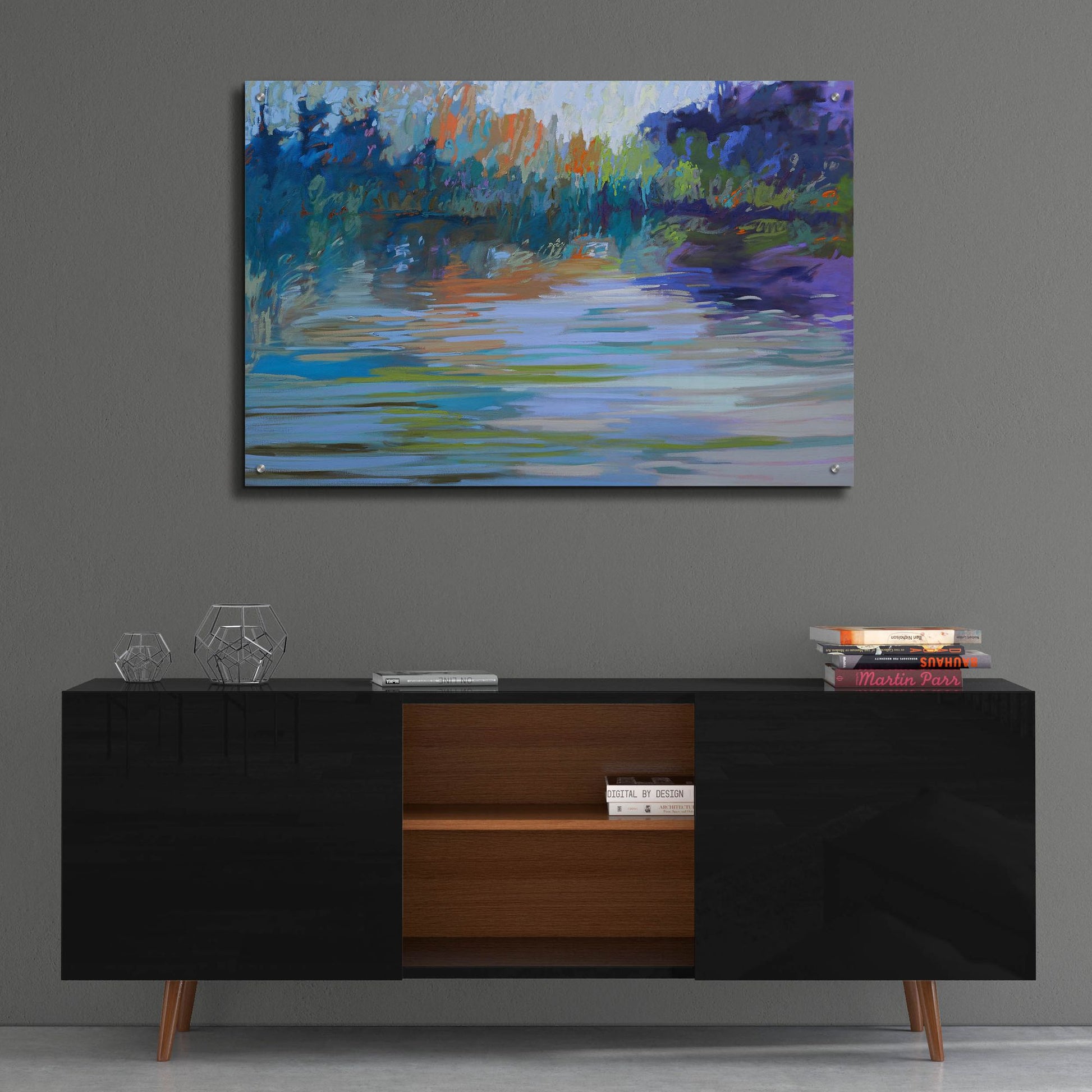 Epic Art ' Waterways VI' by Jane Schmidt, Acrylic Glass Wall Art,36x24