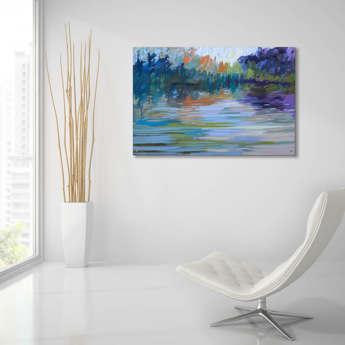 Epic Art ' Waterways VI' by Jane Schmidt, Acrylic Glass Wall Art,36x24