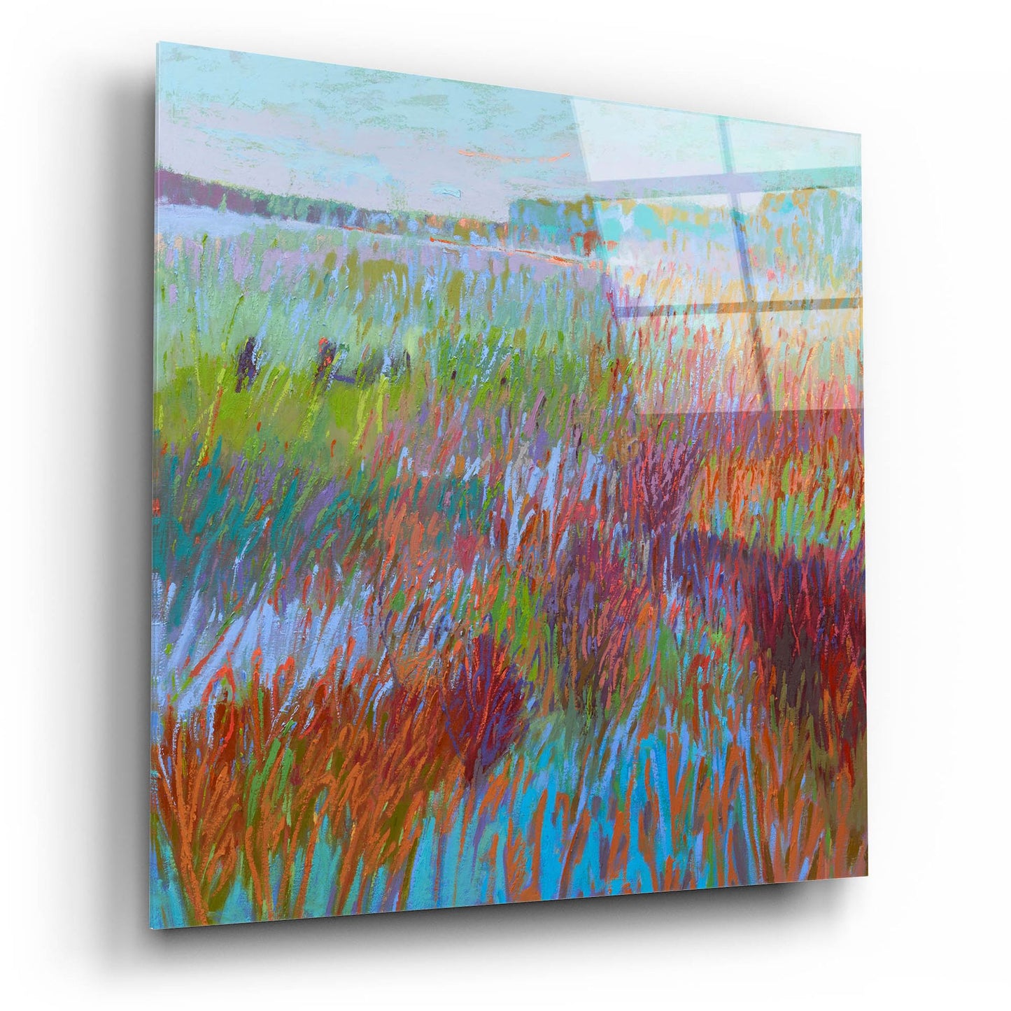 Epic Art ' Color Field 71' by Jane Schmidt, Acrylic Glass Wall Art,12x12