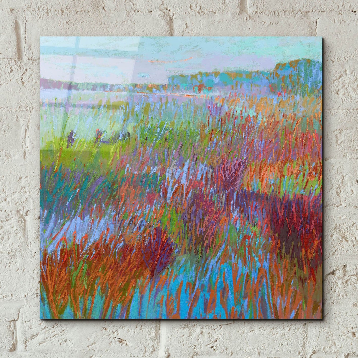 Epic Art ' Color Field 71' by Jane Schmidt, Acrylic Glass Wall Art,12x12