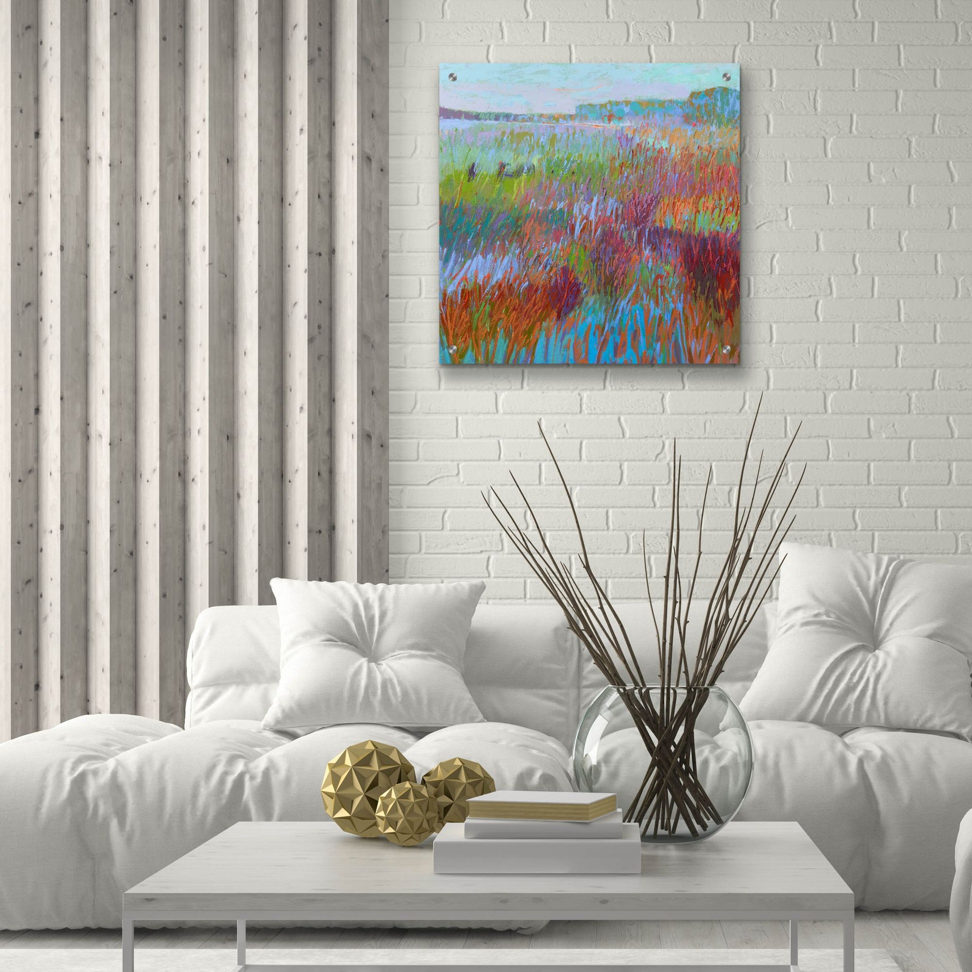 Epic Art ' Color Field 71' by Jane Schmidt, Acrylic Glass Wall Art,24x24