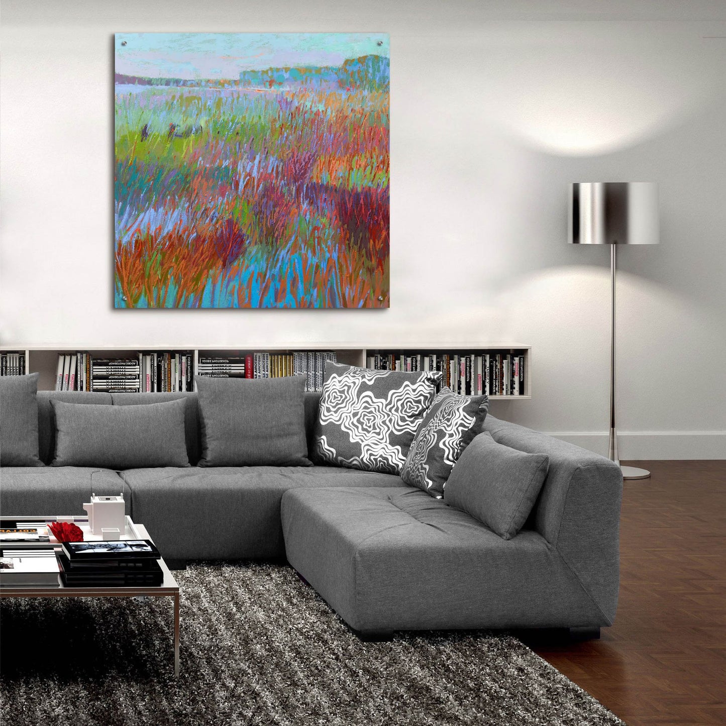 Epic Art ' Color Field 71' by Jane Schmidt, Acrylic Glass Wall Art,36x36