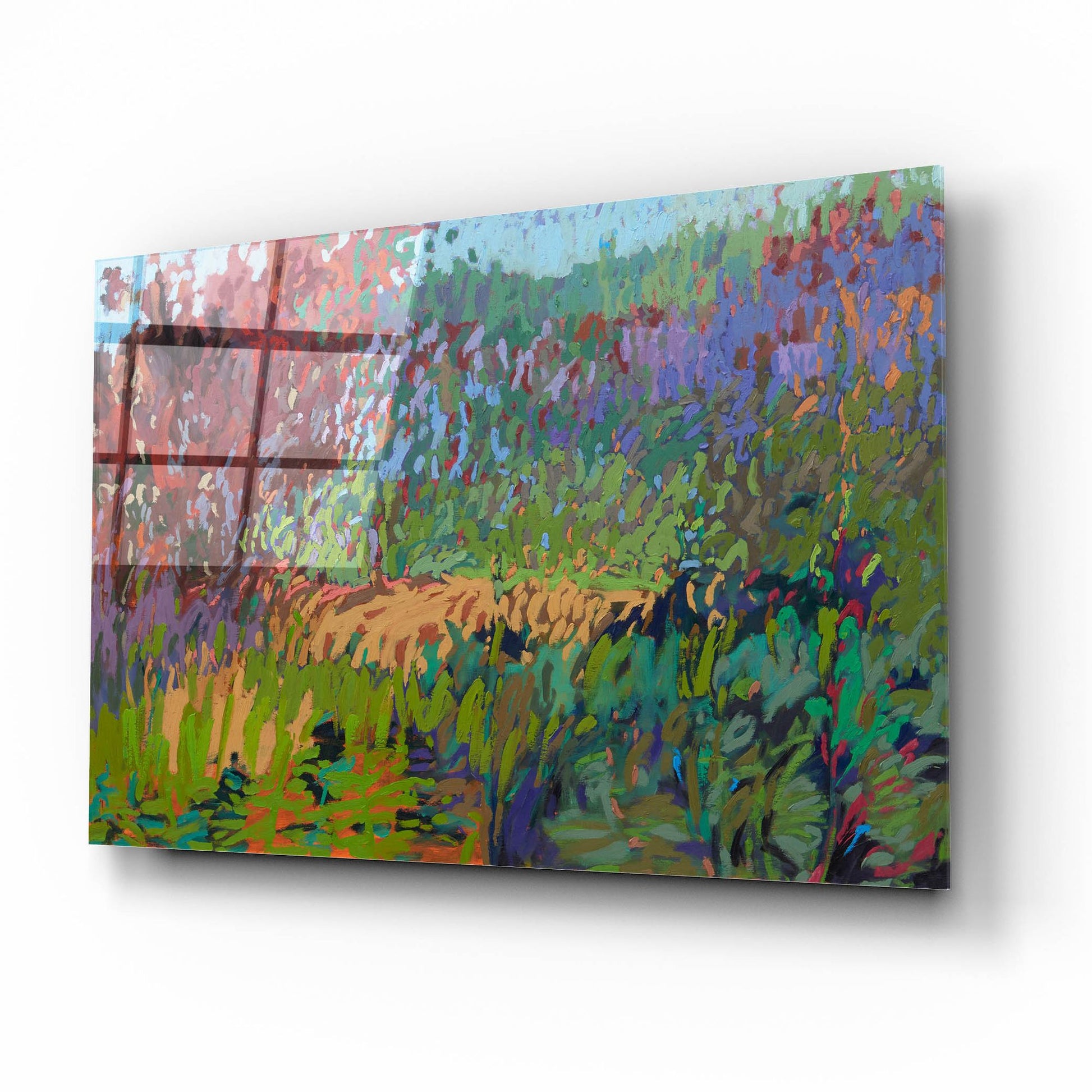 Epic Art ' Color Field 72' by Jane Schmidt, Acrylic Glass Wall Art,16x12