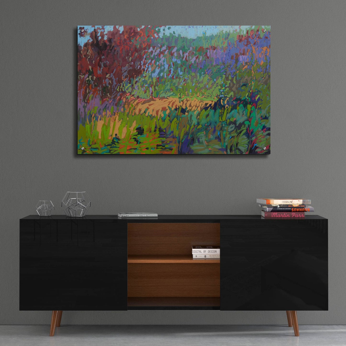 Epic Art ' Color Field 72' by Jane Schmidt, Acrylic Glass Wall Art,36x24