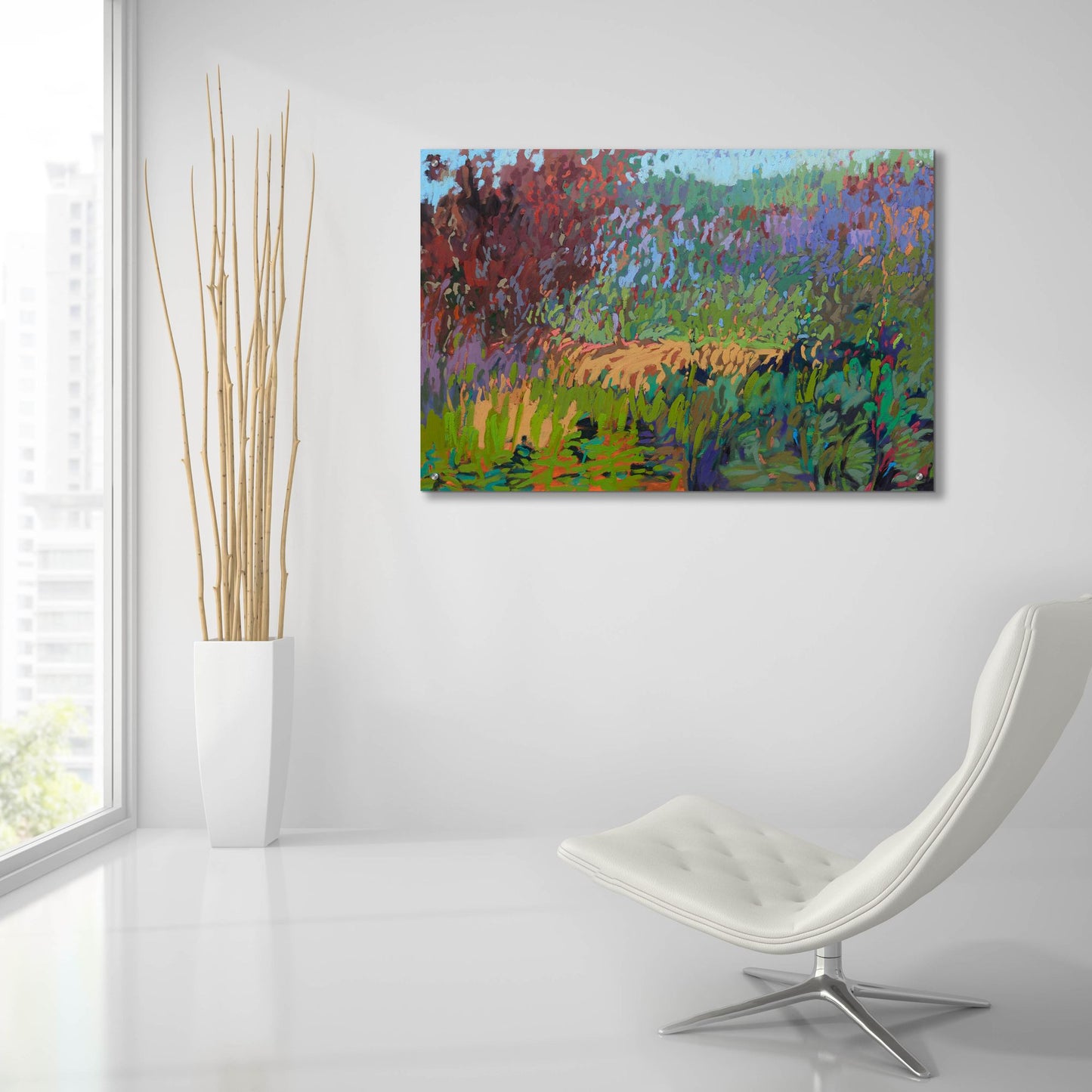 Epic Art ' Color Field 72' by Jane Schmidt, Acrylic Glass Wall Art,36x24