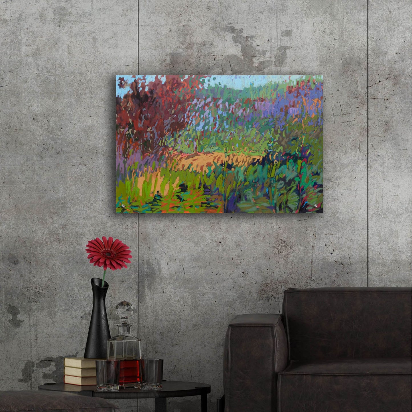 Epic Art ' Color Field 72' by Jane Schmidt, Acrylic Glass Wall Art,36x24