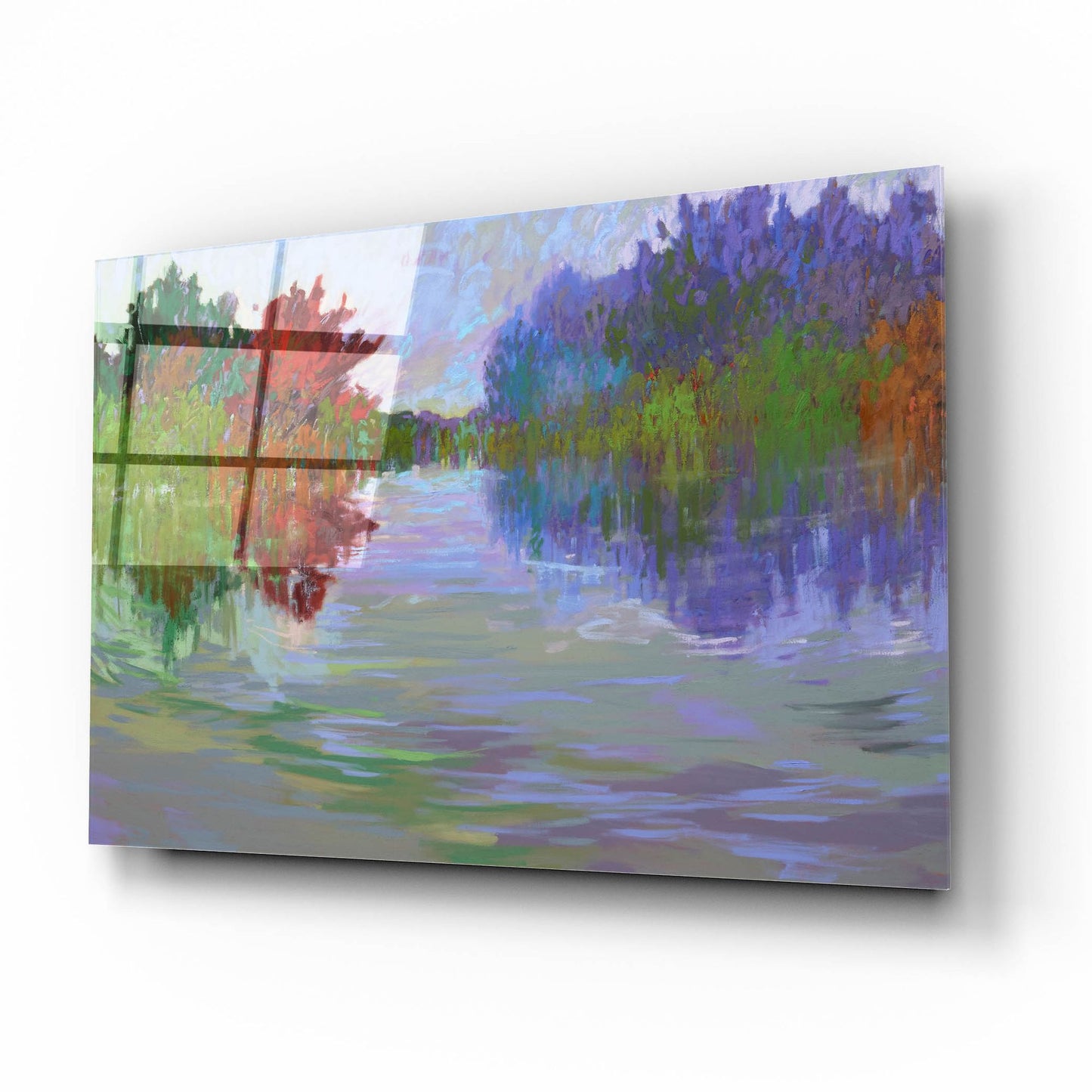 Epic Art ' Waterways VII' by Jane Schmidt, Acrylic Glass Wall Art,16x12