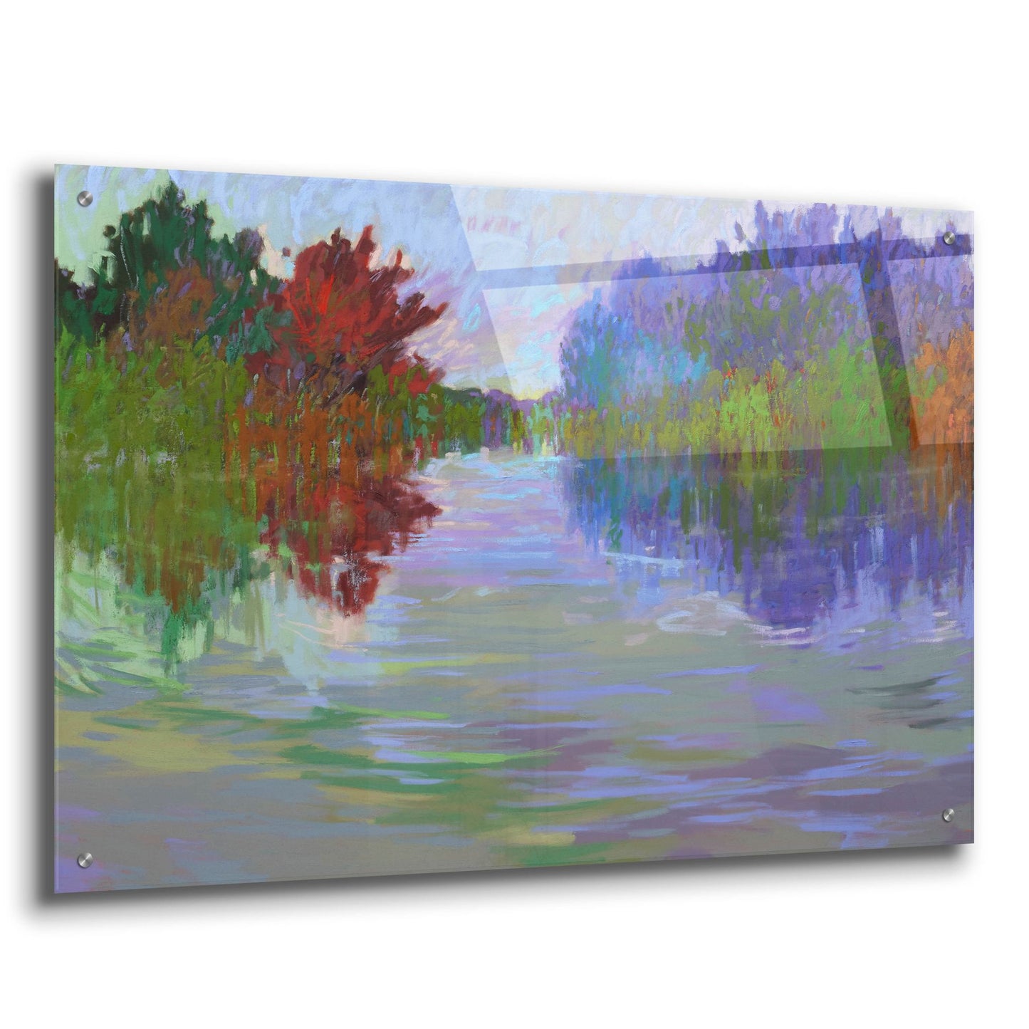 Epic Art ' Waterways VII' by Jane Schmidt, Acrylic Glass Wall Art,36x24