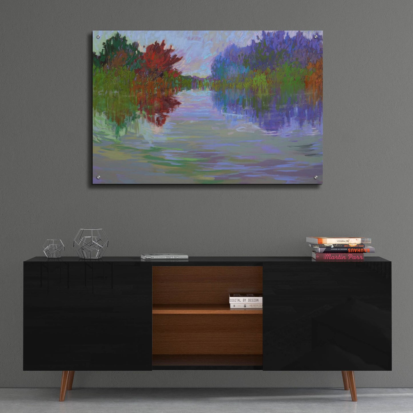 Epic Art ' Waterways VII' by Jane Schmidt, Acrylic Glass Wall Art,36x24