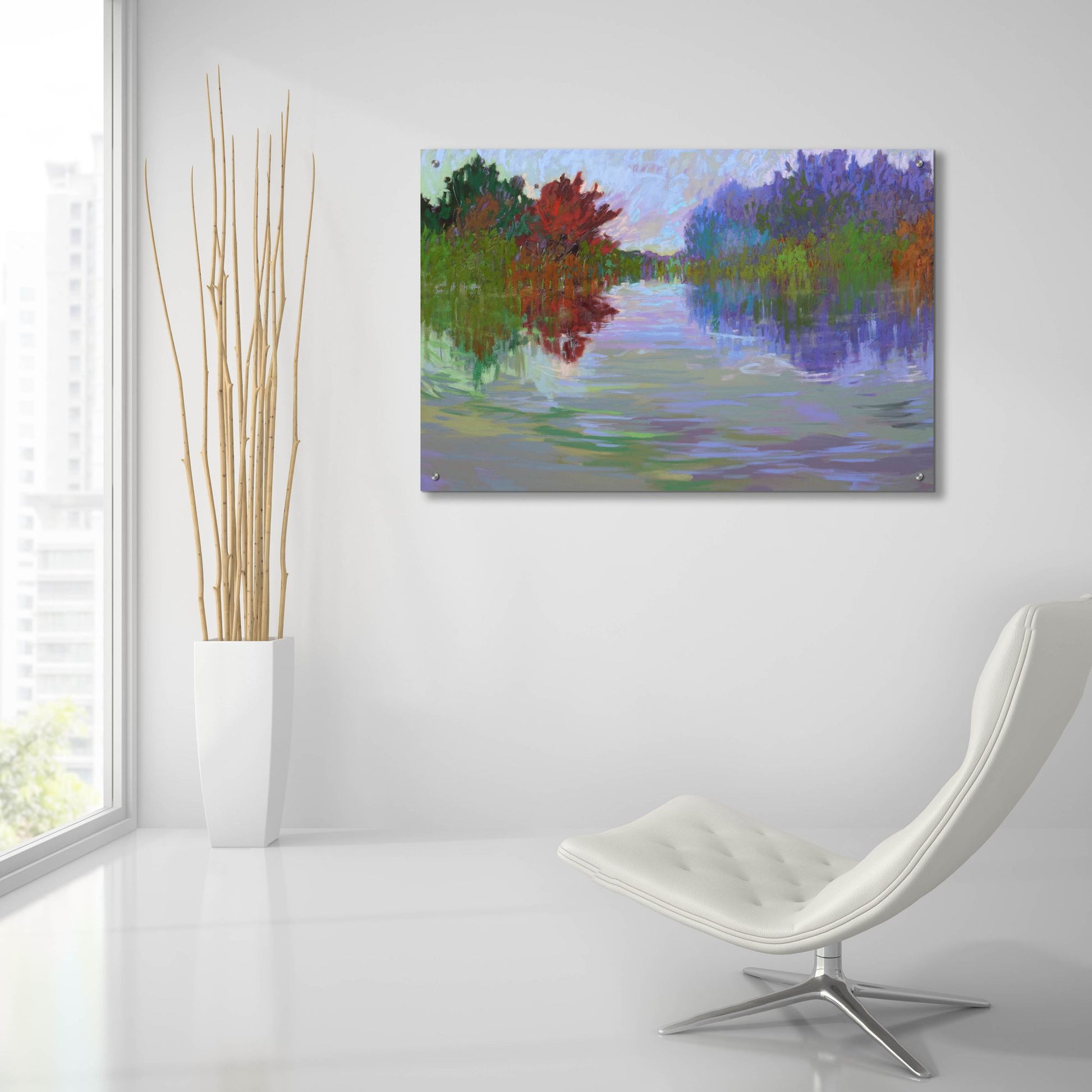 Epic Art ' Waterways VII' by Jane Schmidt, Acrylic Glass Wall Art,36x24