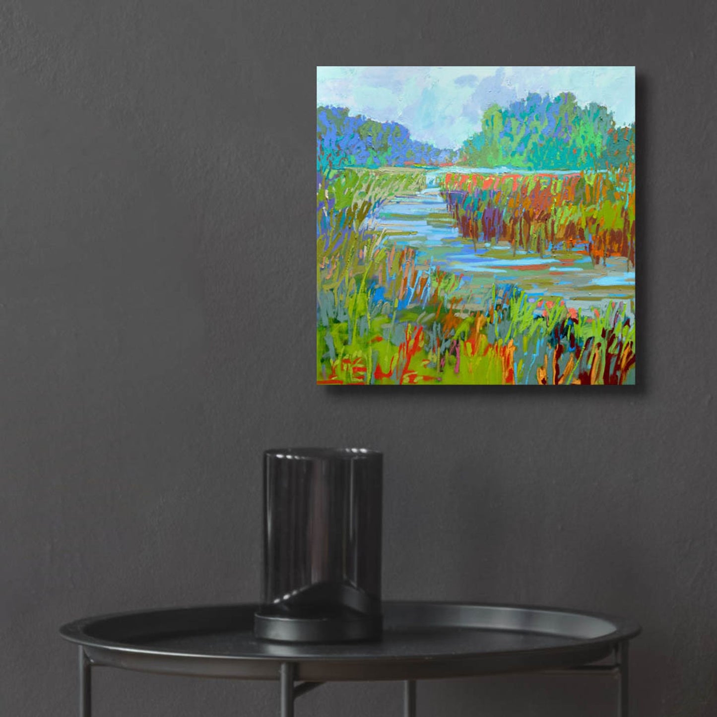 Epic Art ' A Bend in the River' by Jane Schmidt, Acrylic Glass Wall Art,12x12