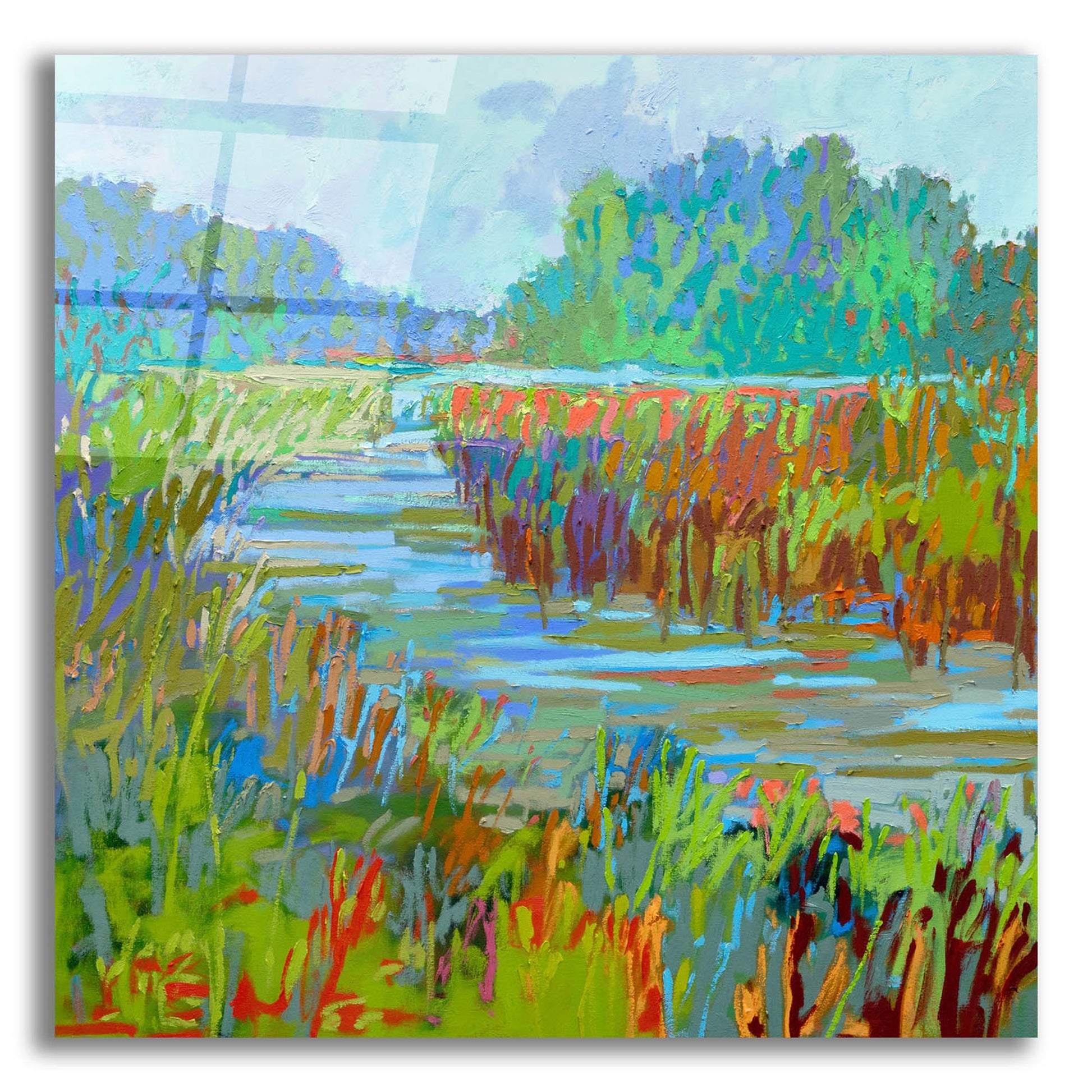 Epic Art ' A Bend in the River' by Jane Schmidt, Acrylic Glass Wall Art