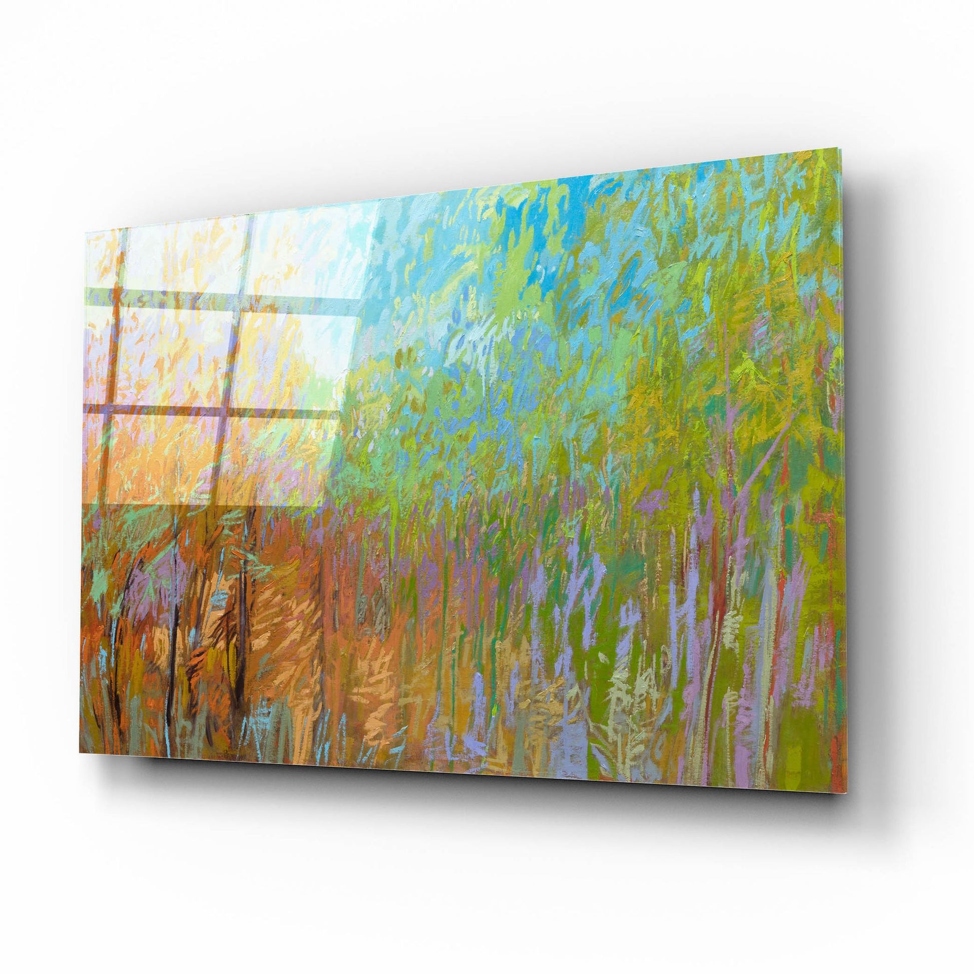 Epic Art ' Color Field 55' by Jane Schmidt, Acrylic Glass Wall Art,16x12