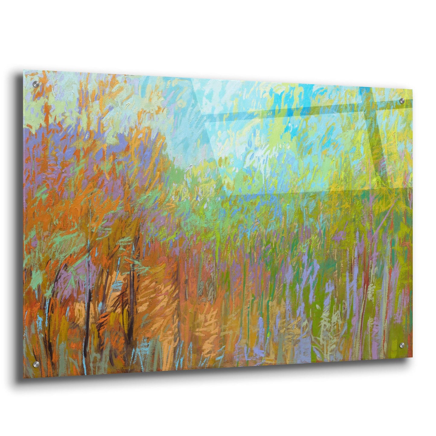 Epic Art ' Color Field 55' by Jane Schmidt, Acrylic Glass Wall Art,36x24