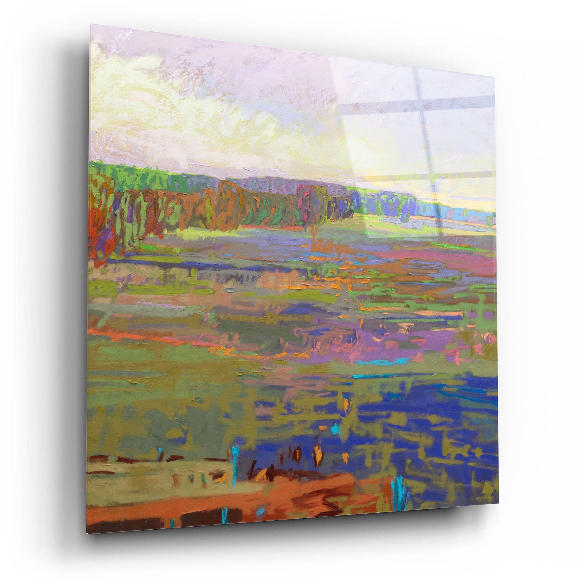 Epic Art ' Color Field 24' by Jane Schmidt, Acrylic Glass Wall Art,12x12