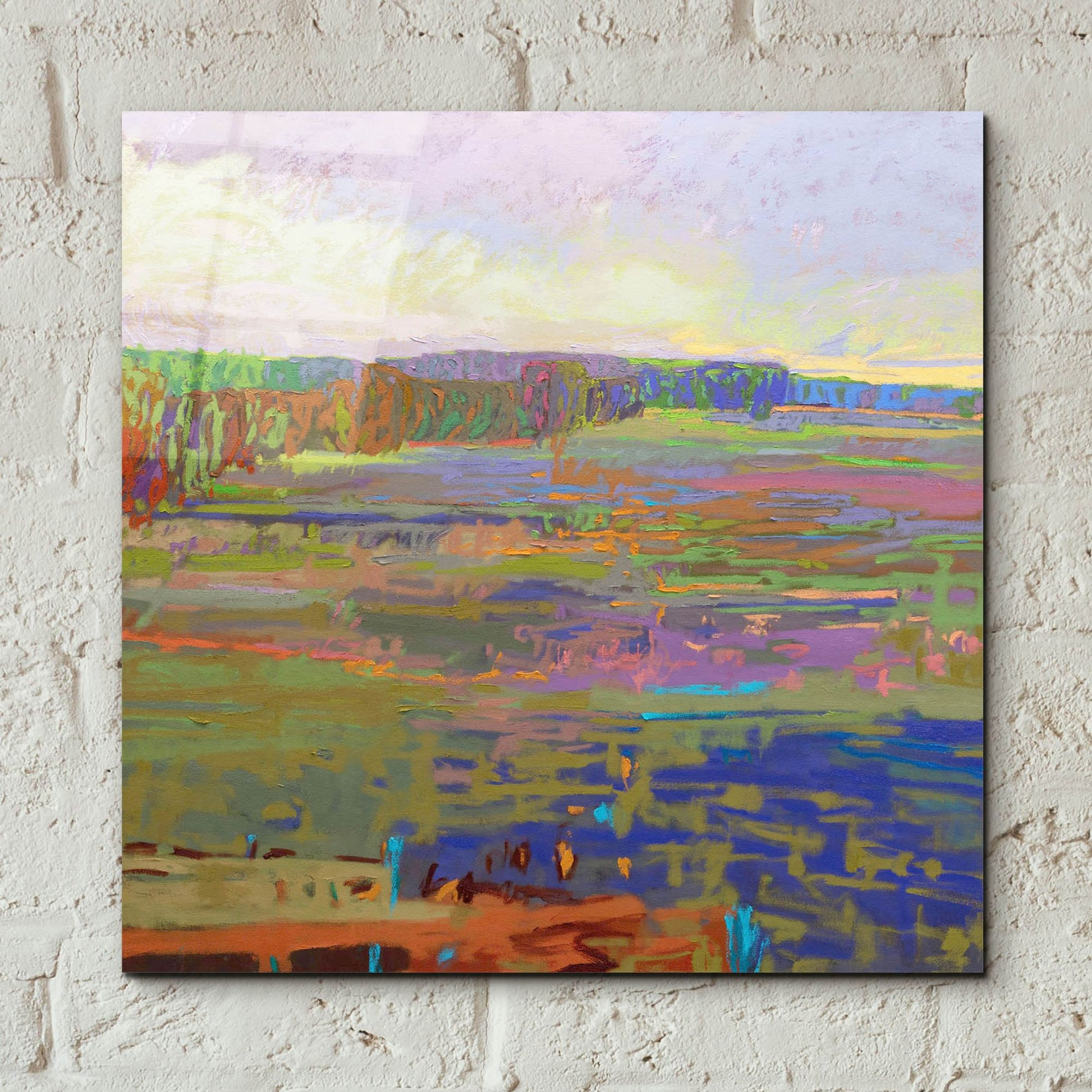 Epic Art ' Color Field 24' by Jane Schmidt, Acrylic Glass Wall Art,12x12