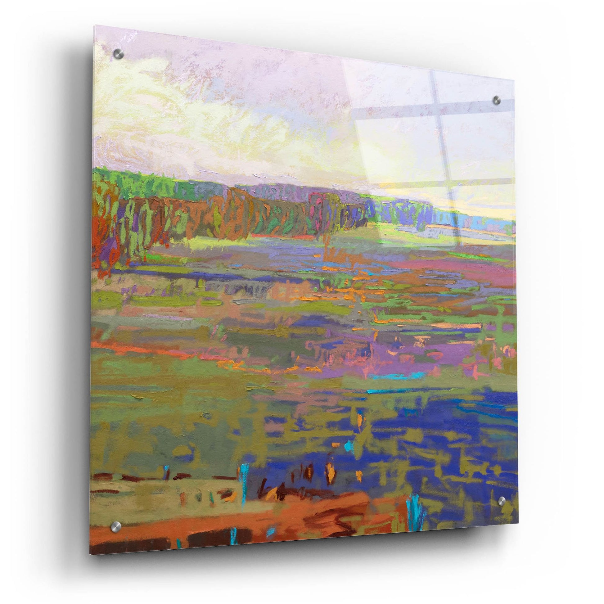 Epic Art ' Color Field 24' by Jane Schmidt, Acrylic Glass Wall Art,24x24
