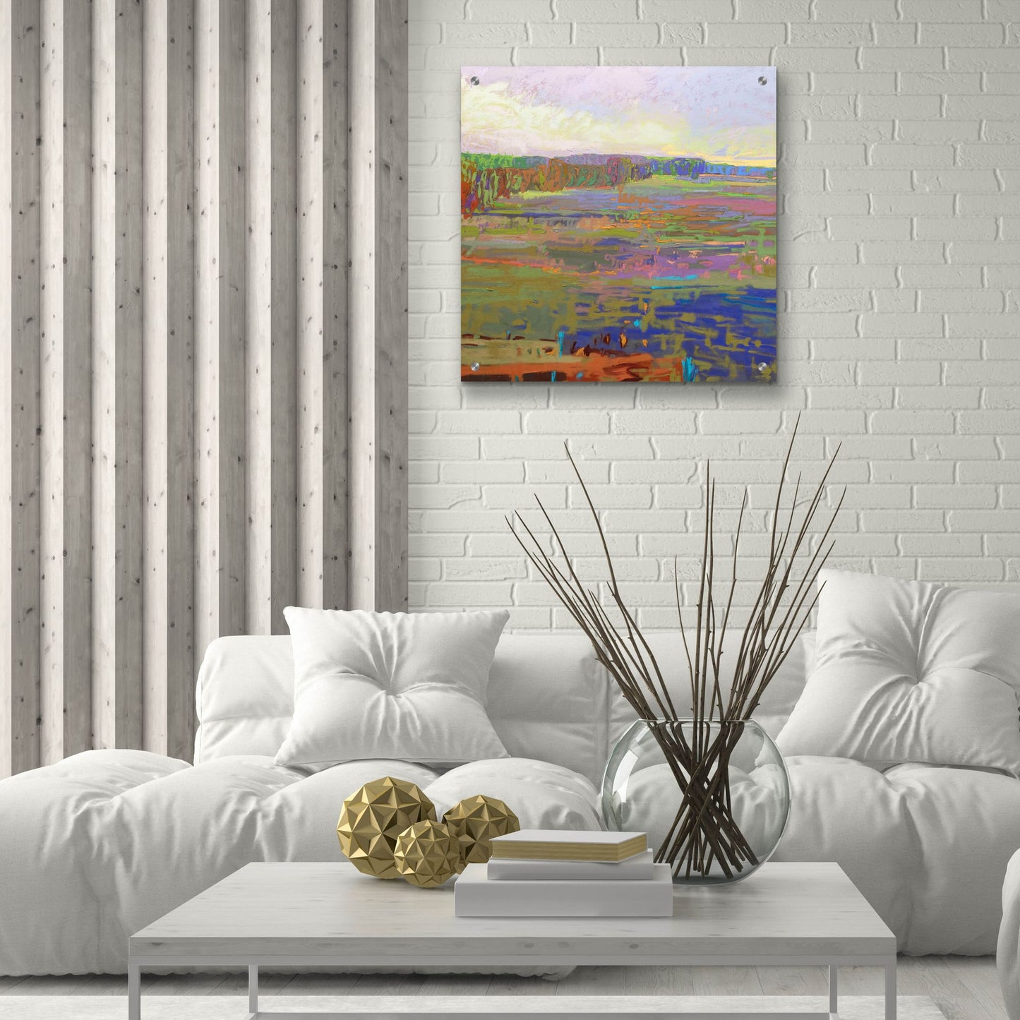 Epic Art ' Color Field 24' by Jane Schmidt, Acrylic Glass Wall Art,24x24