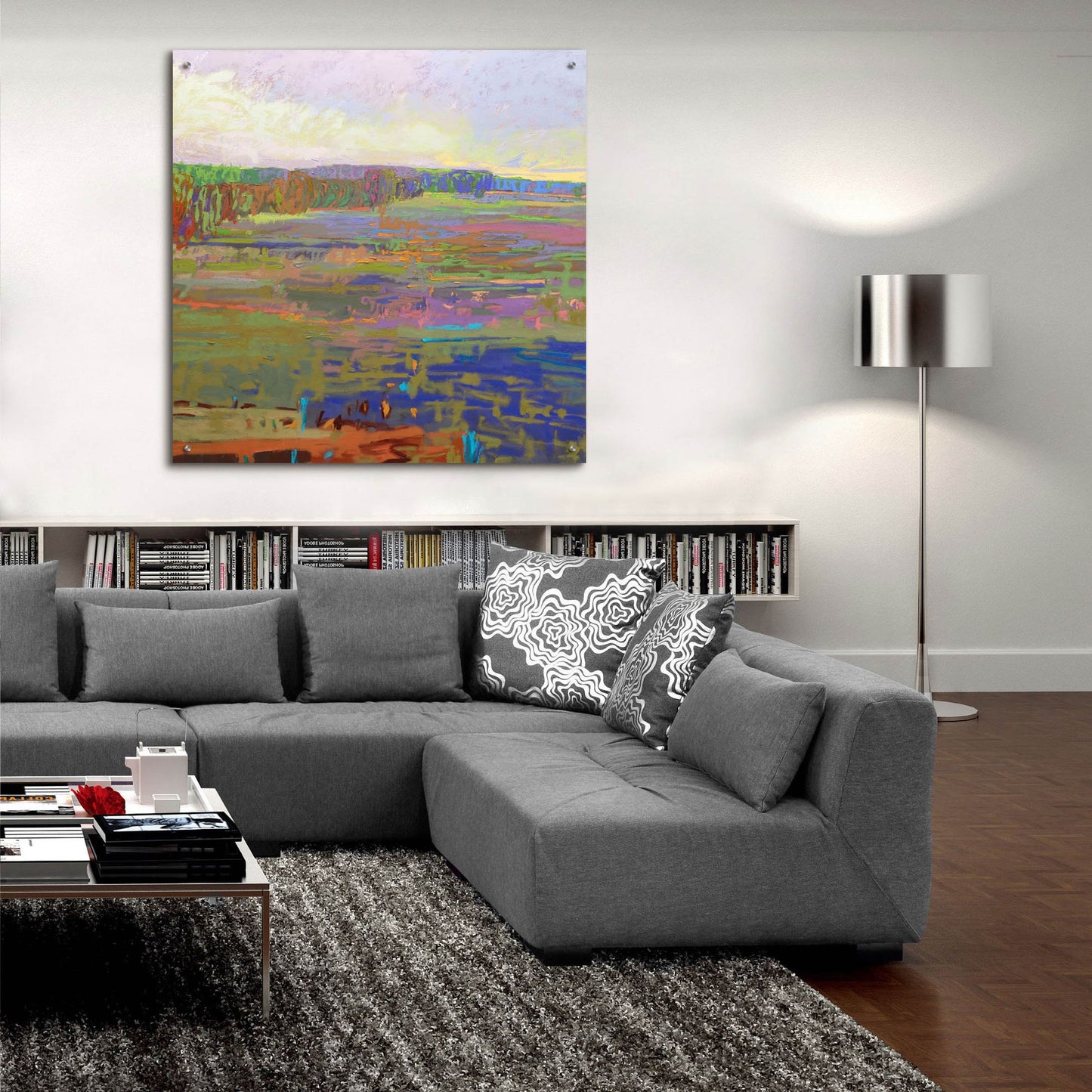 Epic Art ' Color Field 24' by Jane Schmidt, Acrylic Glass Wall Art,36x36