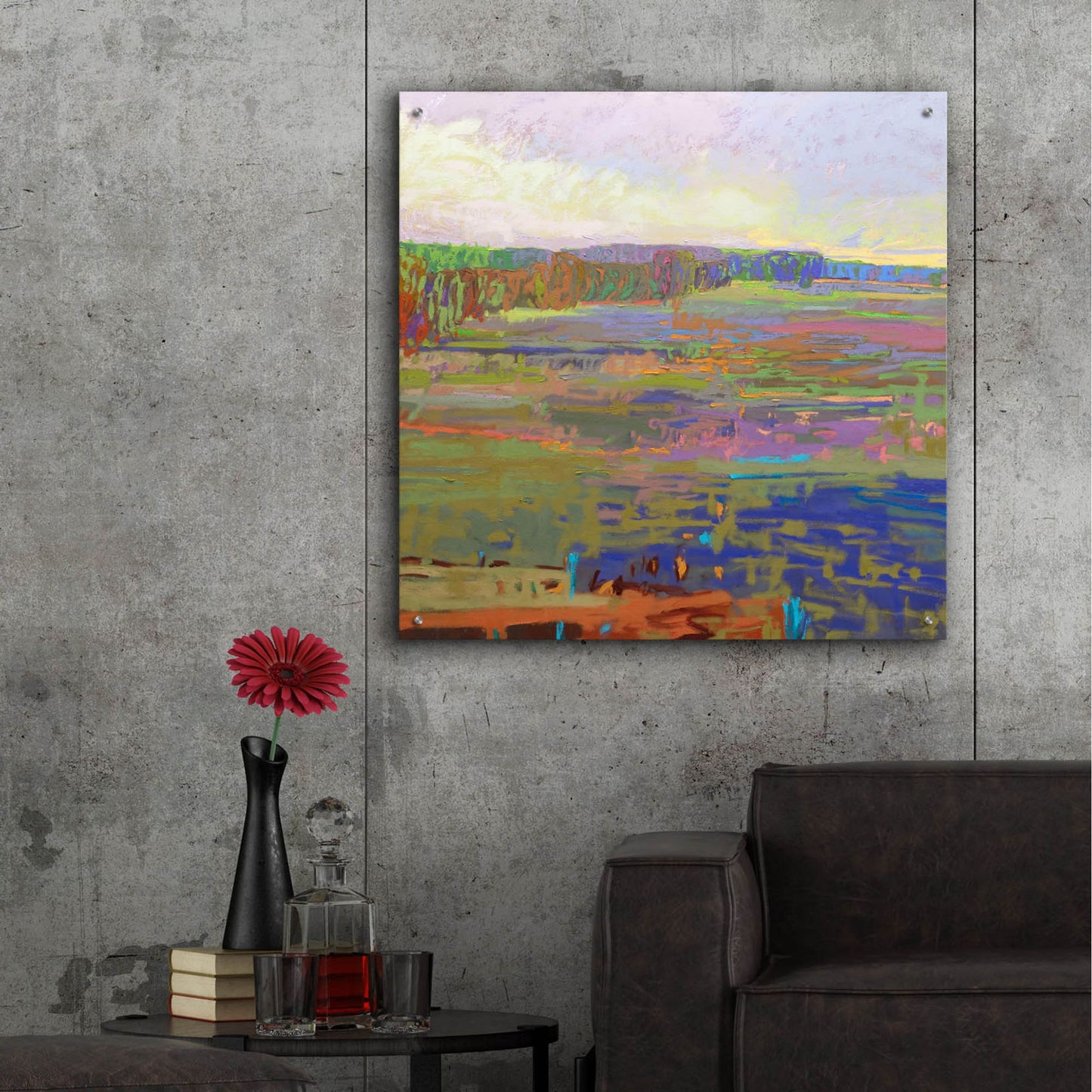 Epic Art ' Color Field 24' by Jane Schmidt, Acrylic Glass Wall Art,36x36