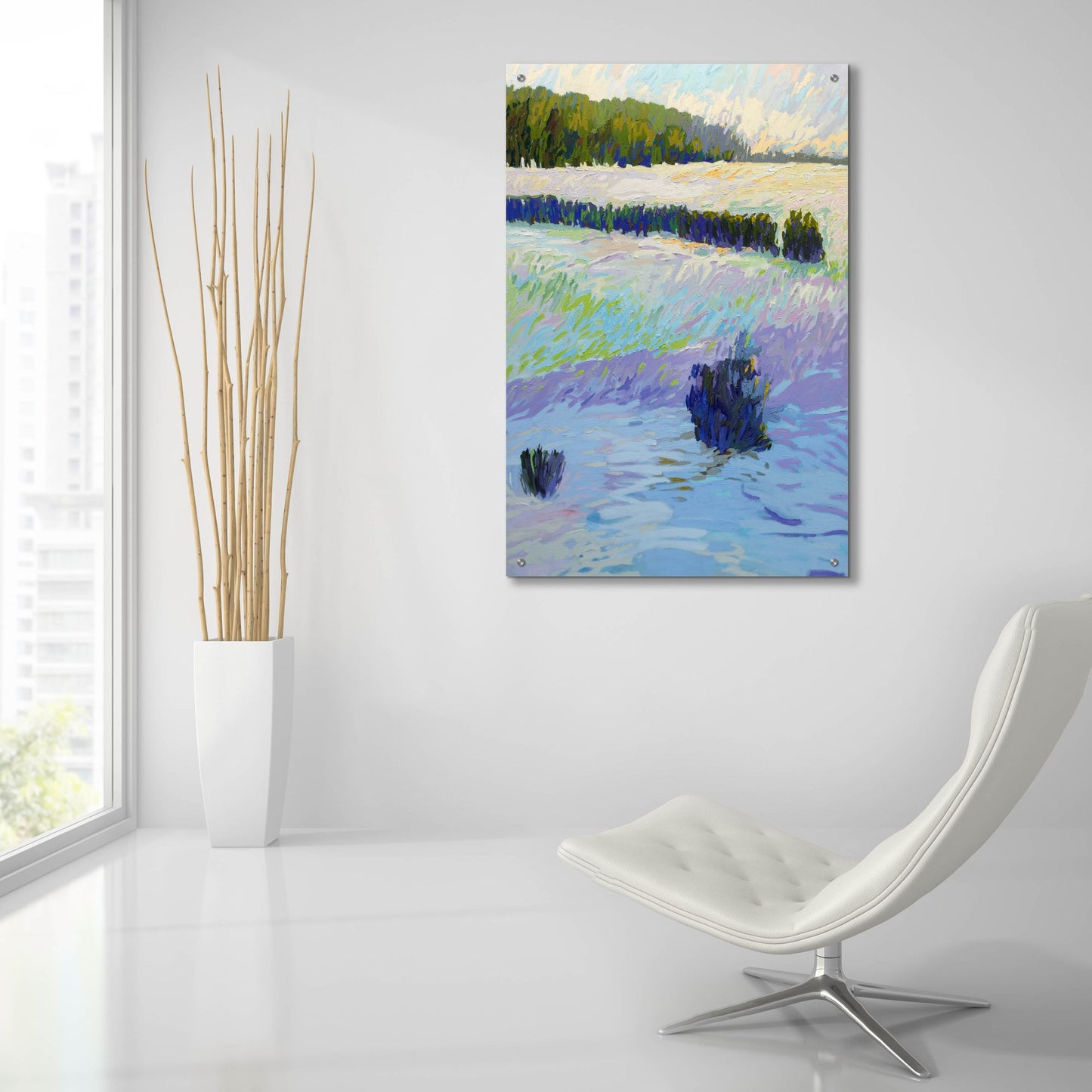 Epic Art ' When It Snows' by Jane Schmidt, Acrylic Glass Wall Art,24x36