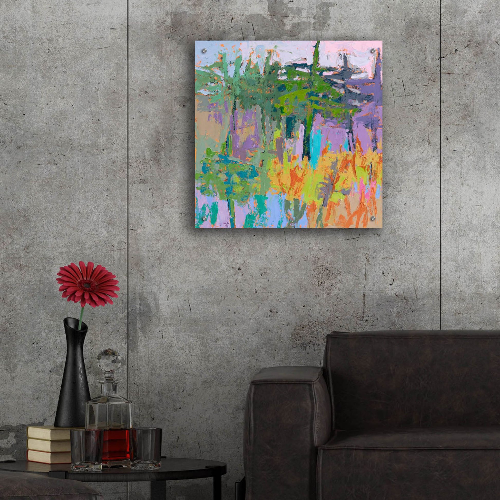 Epic Art ' Jungle Boogey' by Jane Schmidt, Acrylic Glass Wall Art,24x24