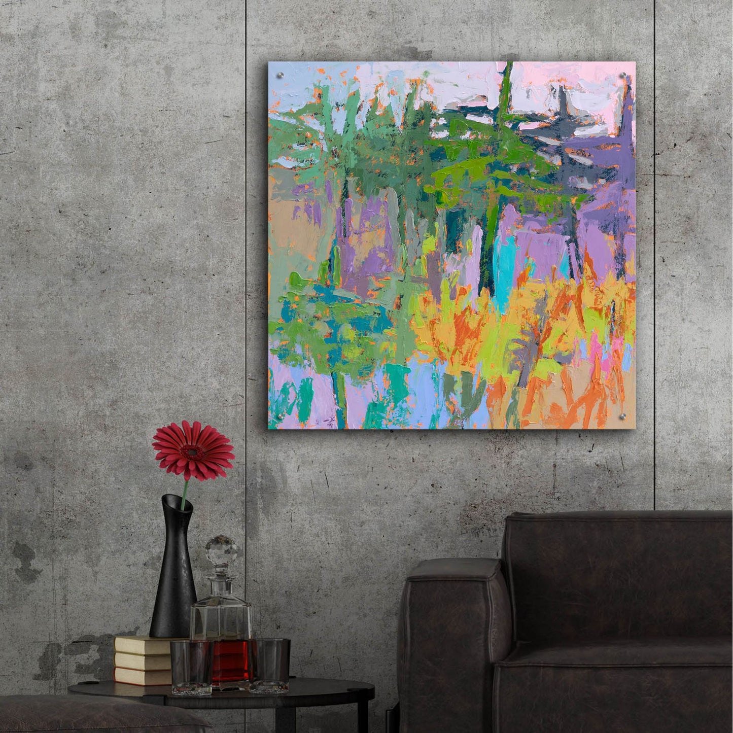 Epic Art ' Jungle Boogey' by Jane Schmidt, Acrylic Glass Wall Art,36x36