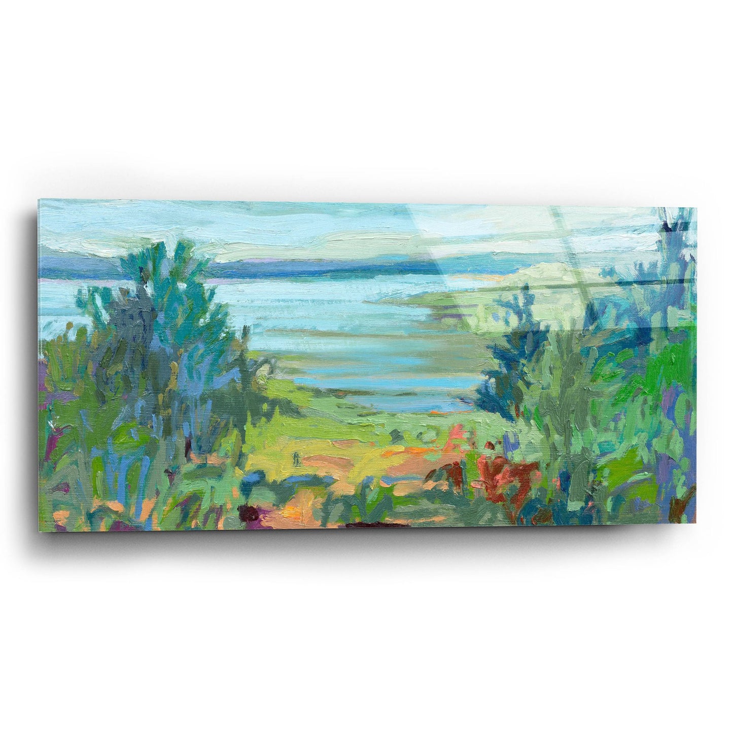 Epic Art ' On A Clear Day' by Jane Schmidt, Acrylic Glass Wall Art,24x12