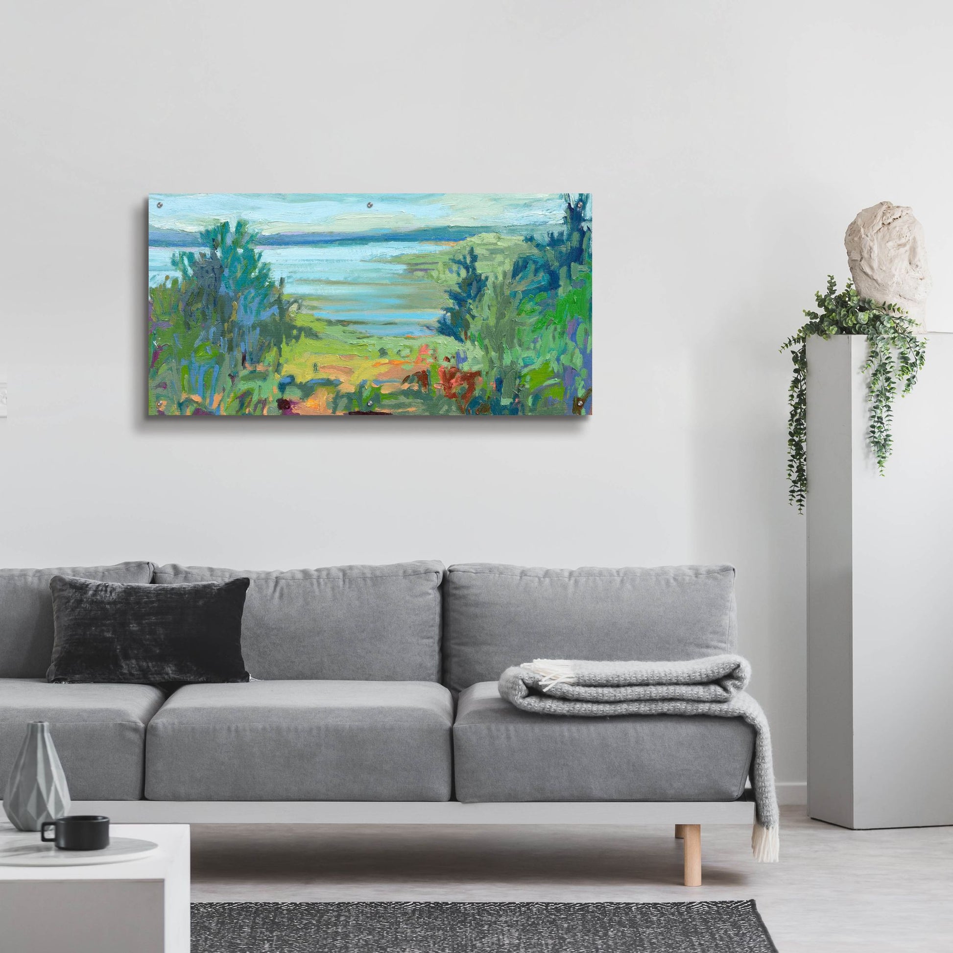 Epic Art ' On A Clear Day' by Jane Schmidt, Acrylic Glass Wall Art,48x24