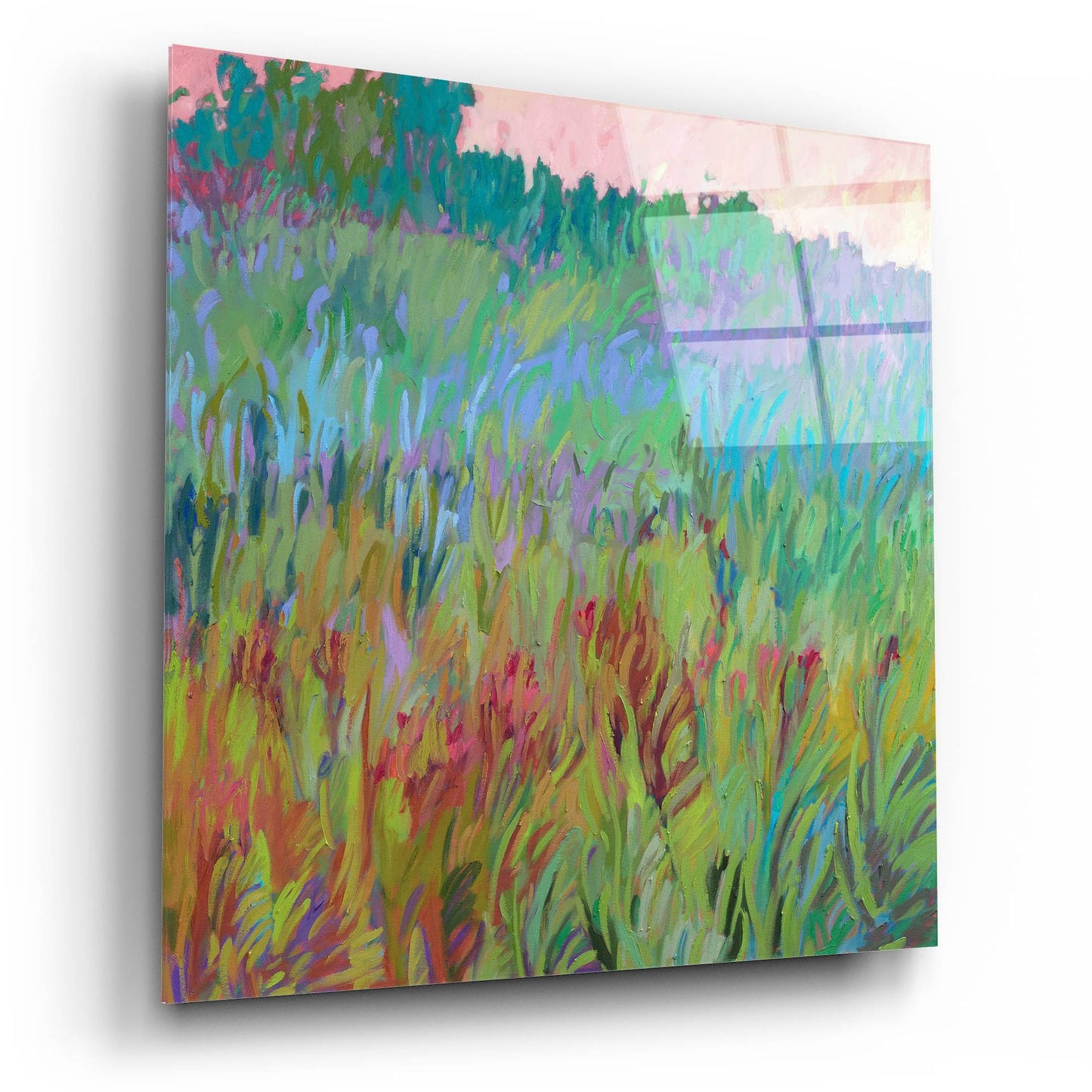 Epic Art ' Spring Greens' by Jane Schmidt, Acrylic Glass Wall Art,12x12