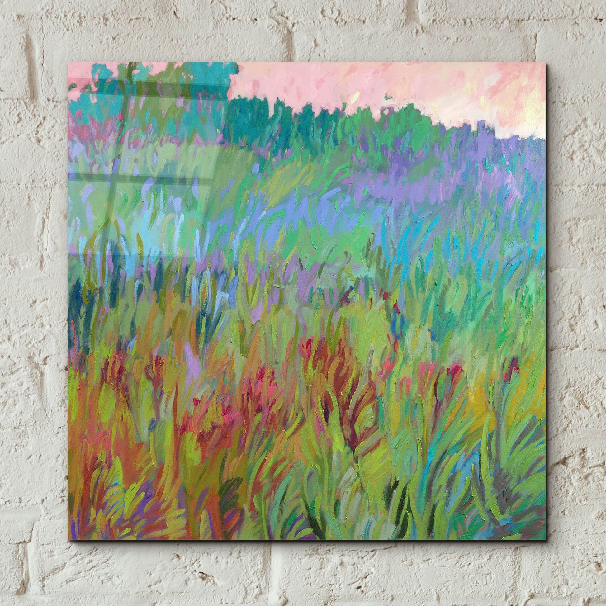 Epic Art ' Spring Greens' by Jane Schmidt, Acrylic Glass Wall Art,12x12
