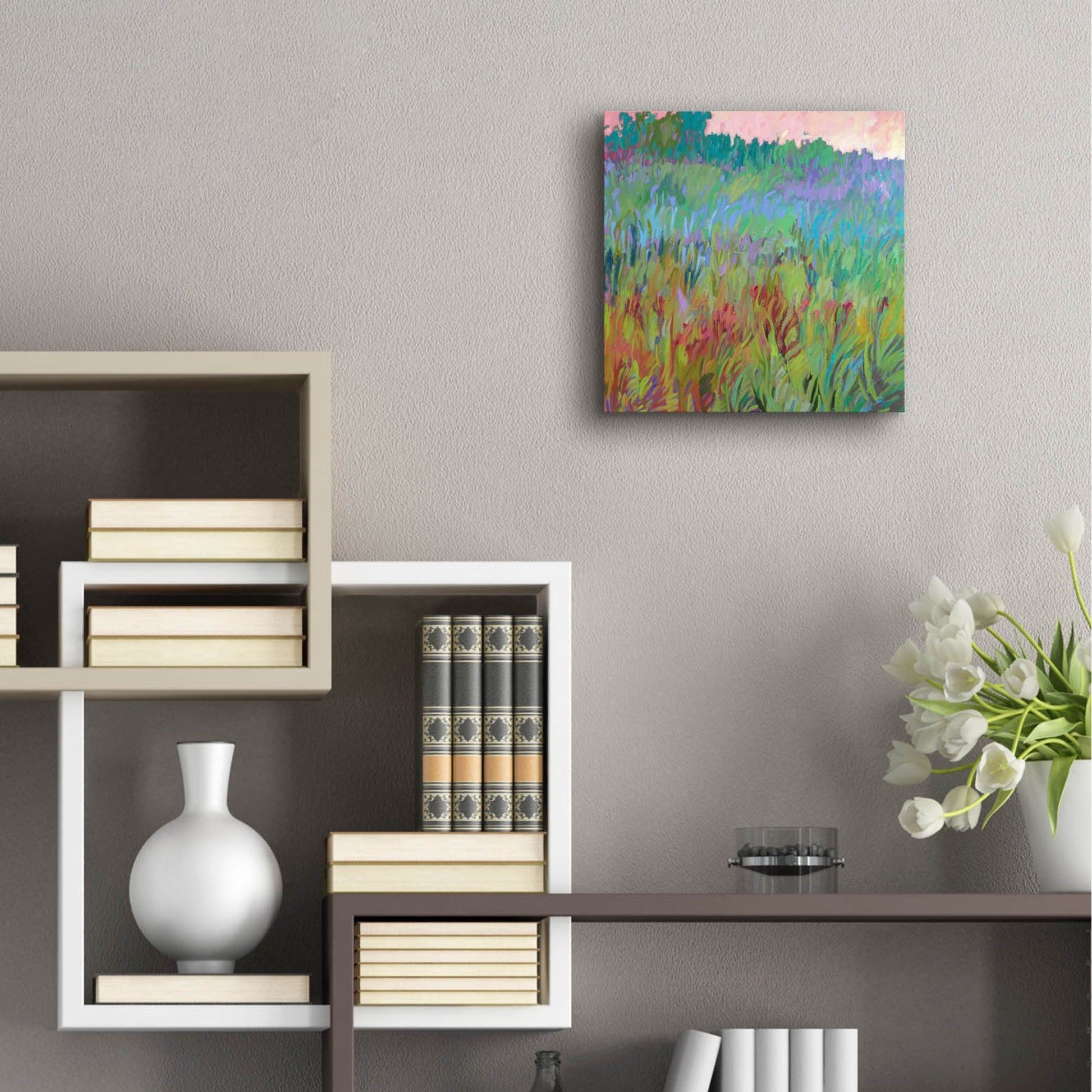 Epic Art ' Spring Greens' by Jane Schmidt, Acrylic Glass Wall Art,12x12